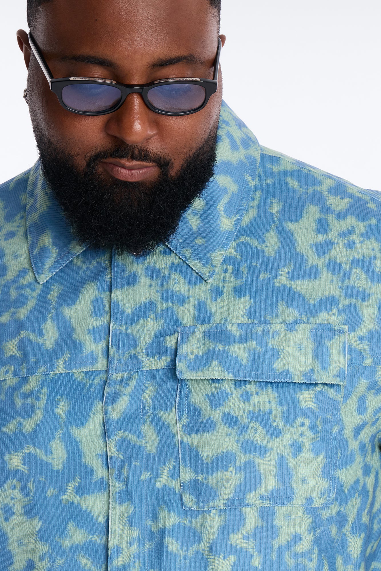 Terrain Drip Textured Chore Jacket - Blue - Image 7