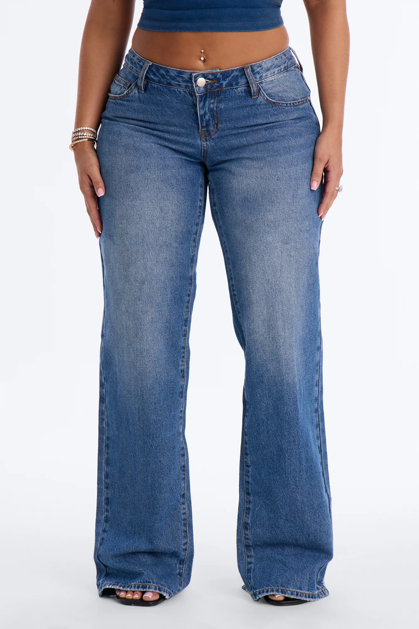 The Backstory Ultra Low Rise Jeans - Medium Wash - Image 5