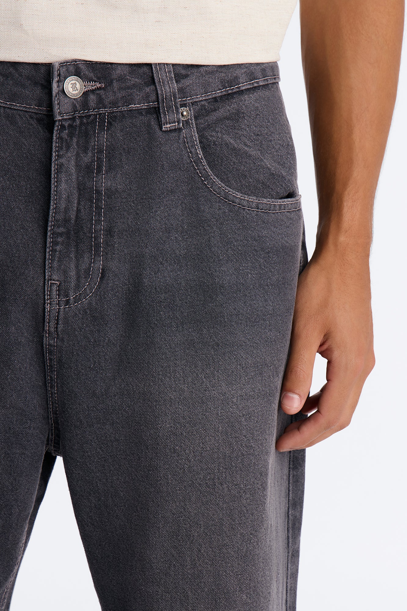 The Base Baggy Jean - Grey - Image 3