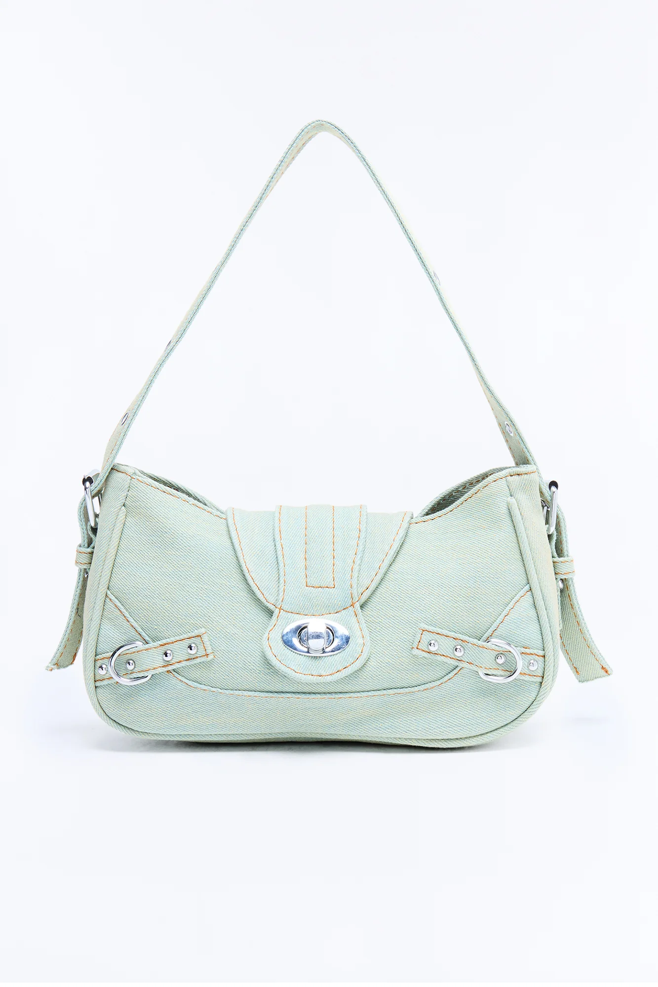 The Blue Jean Baby Denim Shoulder Handbag - Denim