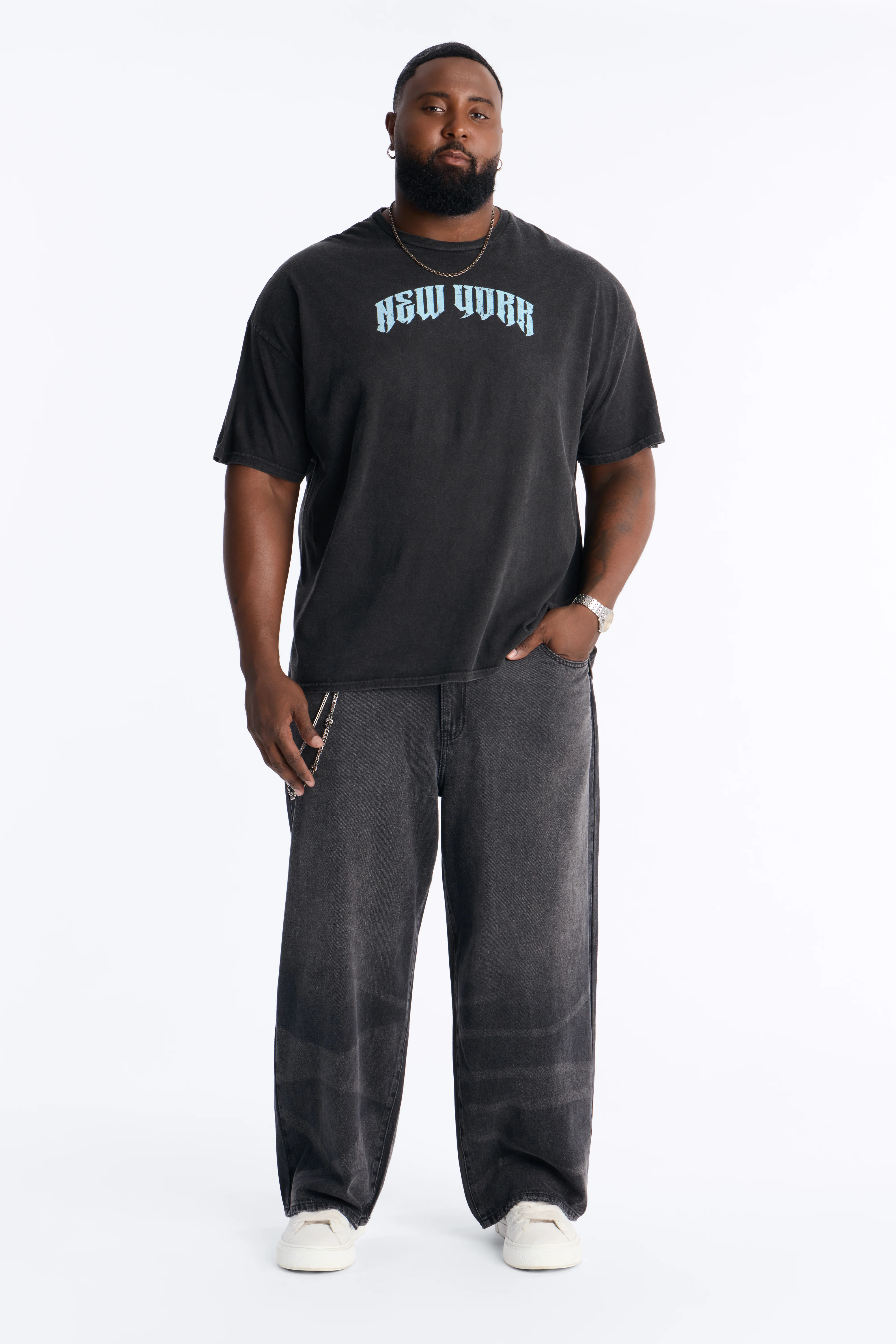 The Collective Baggy Jeans - Black - Image 6