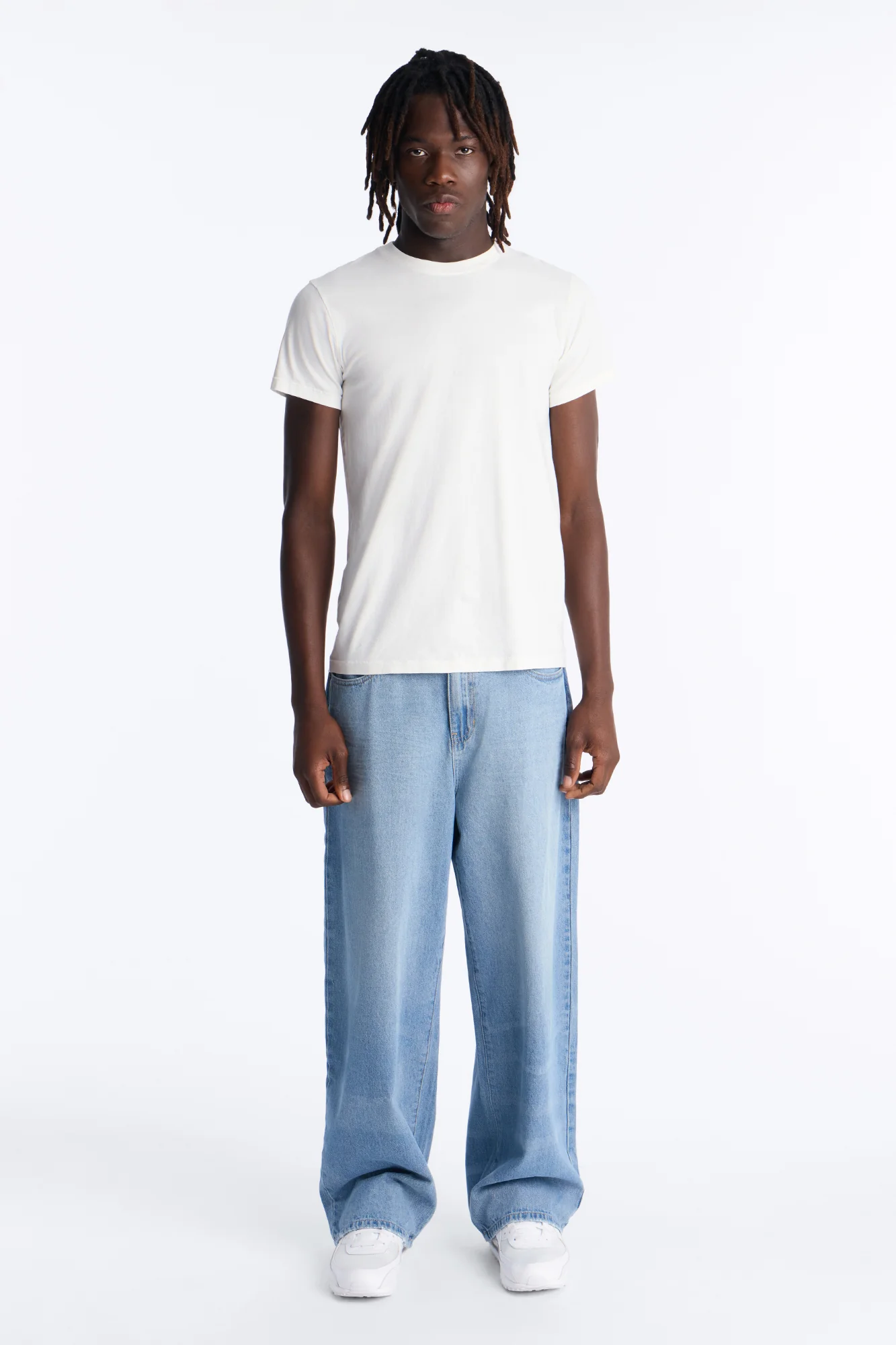 The Collective Baggy Jeans - Medium Blue Wash - Image 2