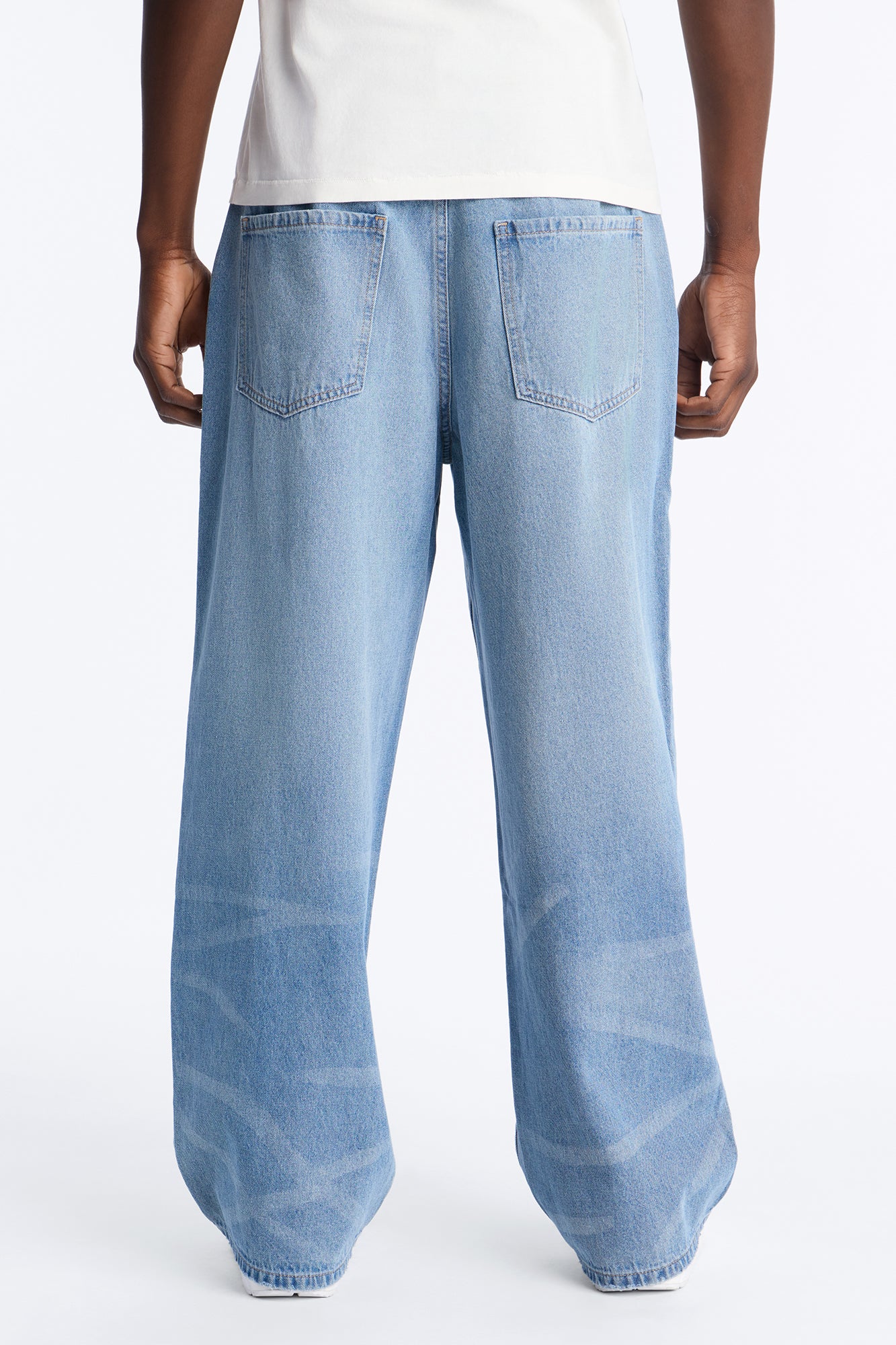 The Collective Baggy Jeans - Medium Blue Wash - Image 4