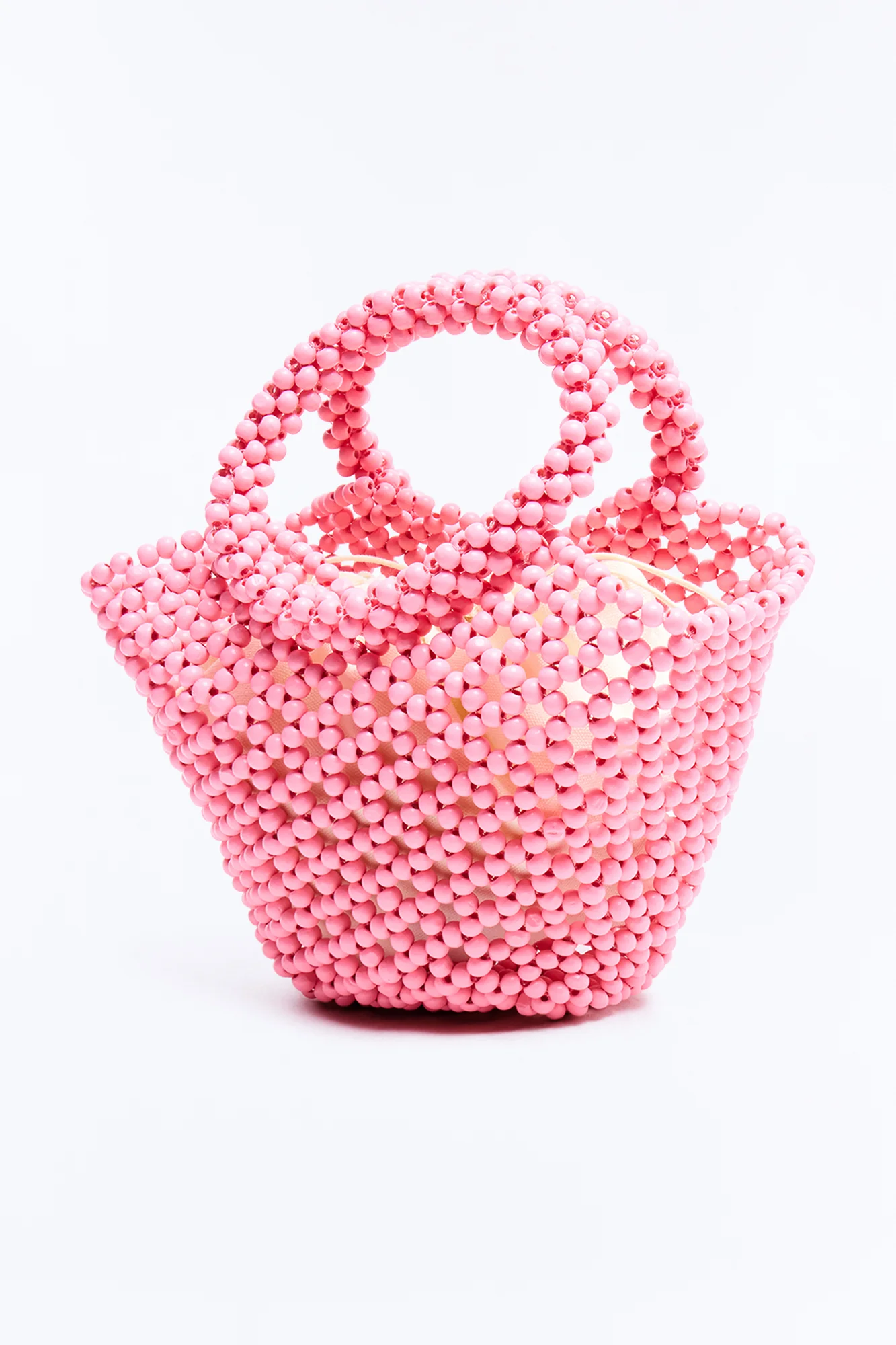 The Good Feeling Beaded Satchel Handbag - Pink - Image 5