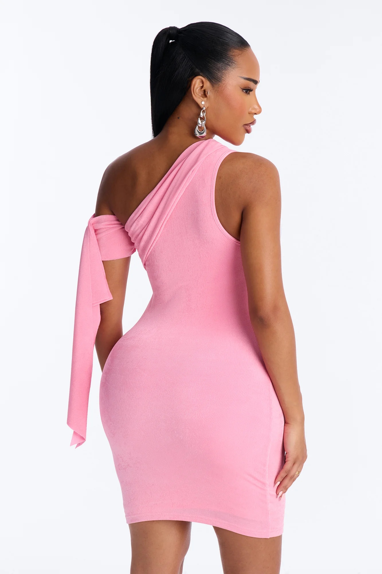 The Good Life Slinky Mini Dress - Pink - Image 3