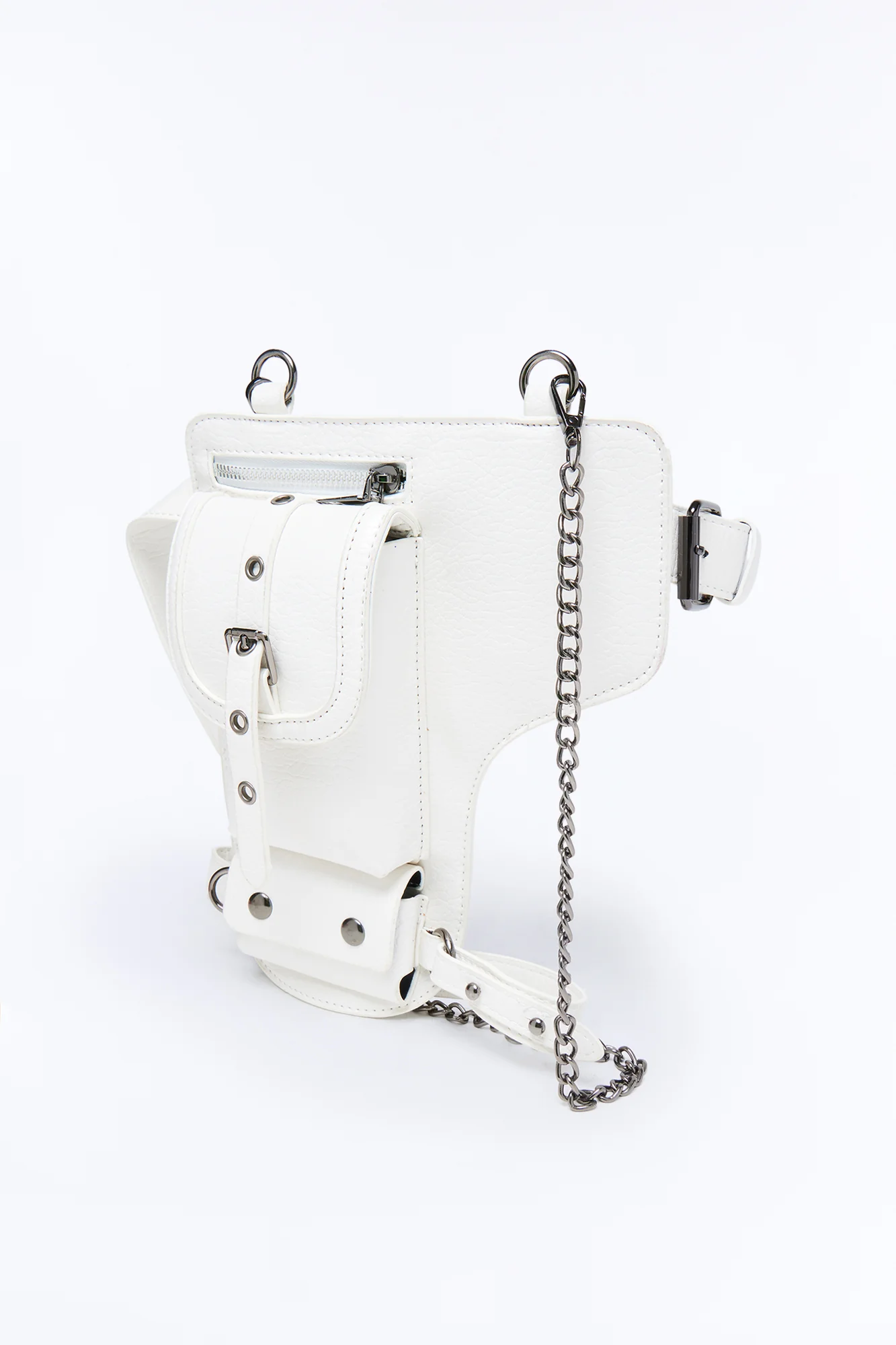 The Outlaw Faux Leather Belt Bag - Ivory - Image 4
