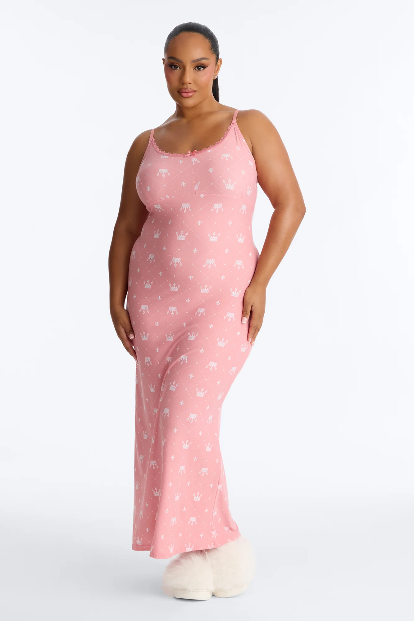 The Queen Is Sleeping PJ Nightgown - Pink - Image 4