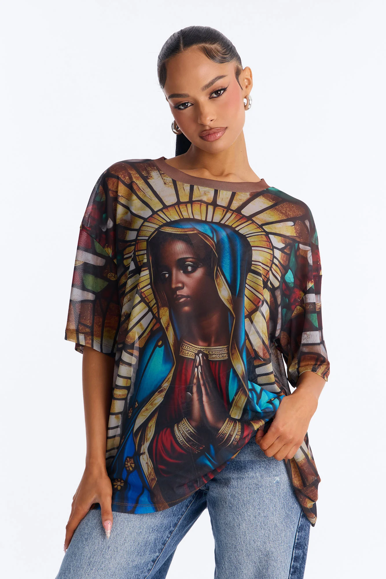 The Religious Women Mesh Tee - Black/combo