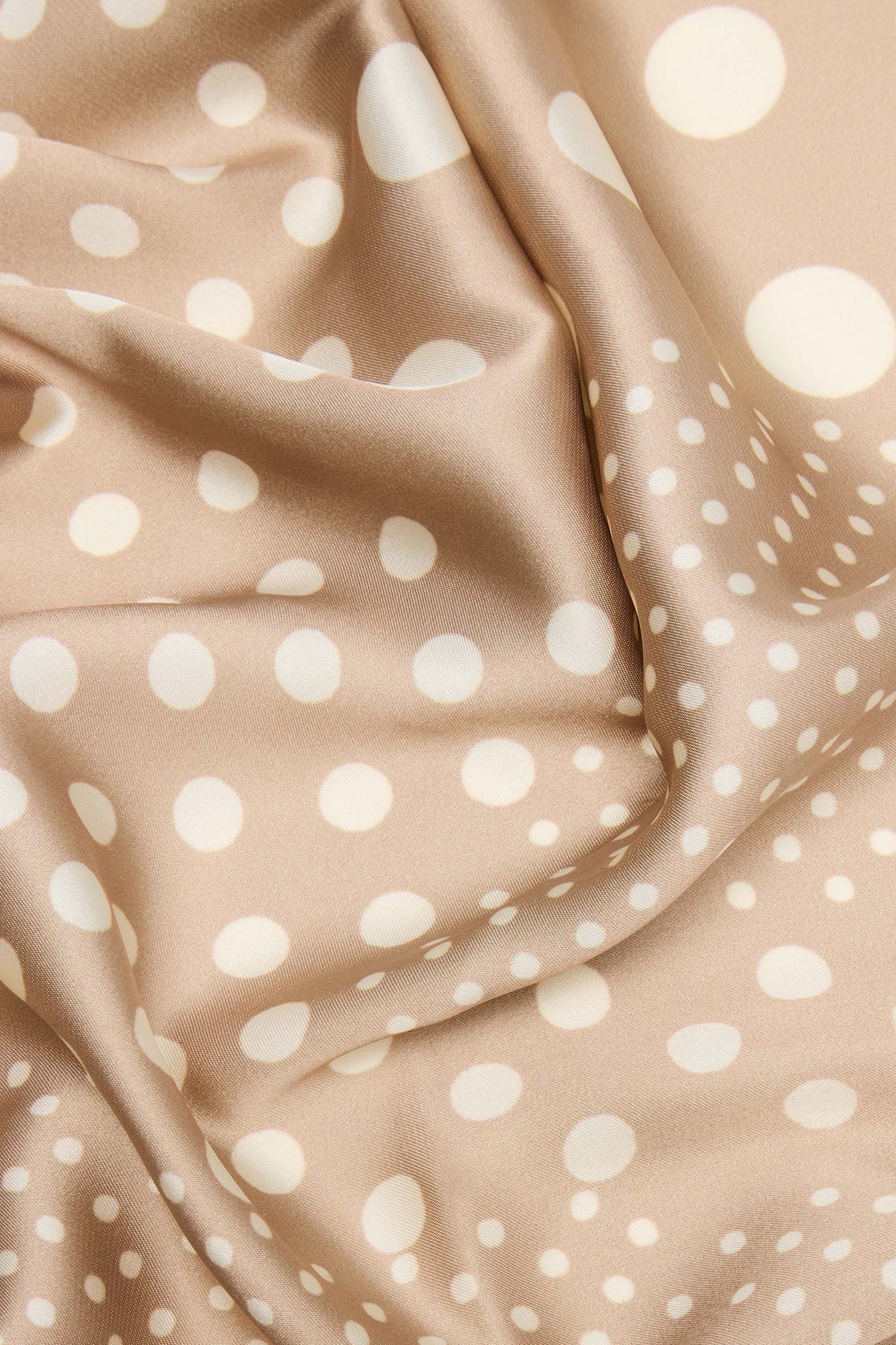 The Riviera Dot Head Scarf - Taupe/combo - Image 3