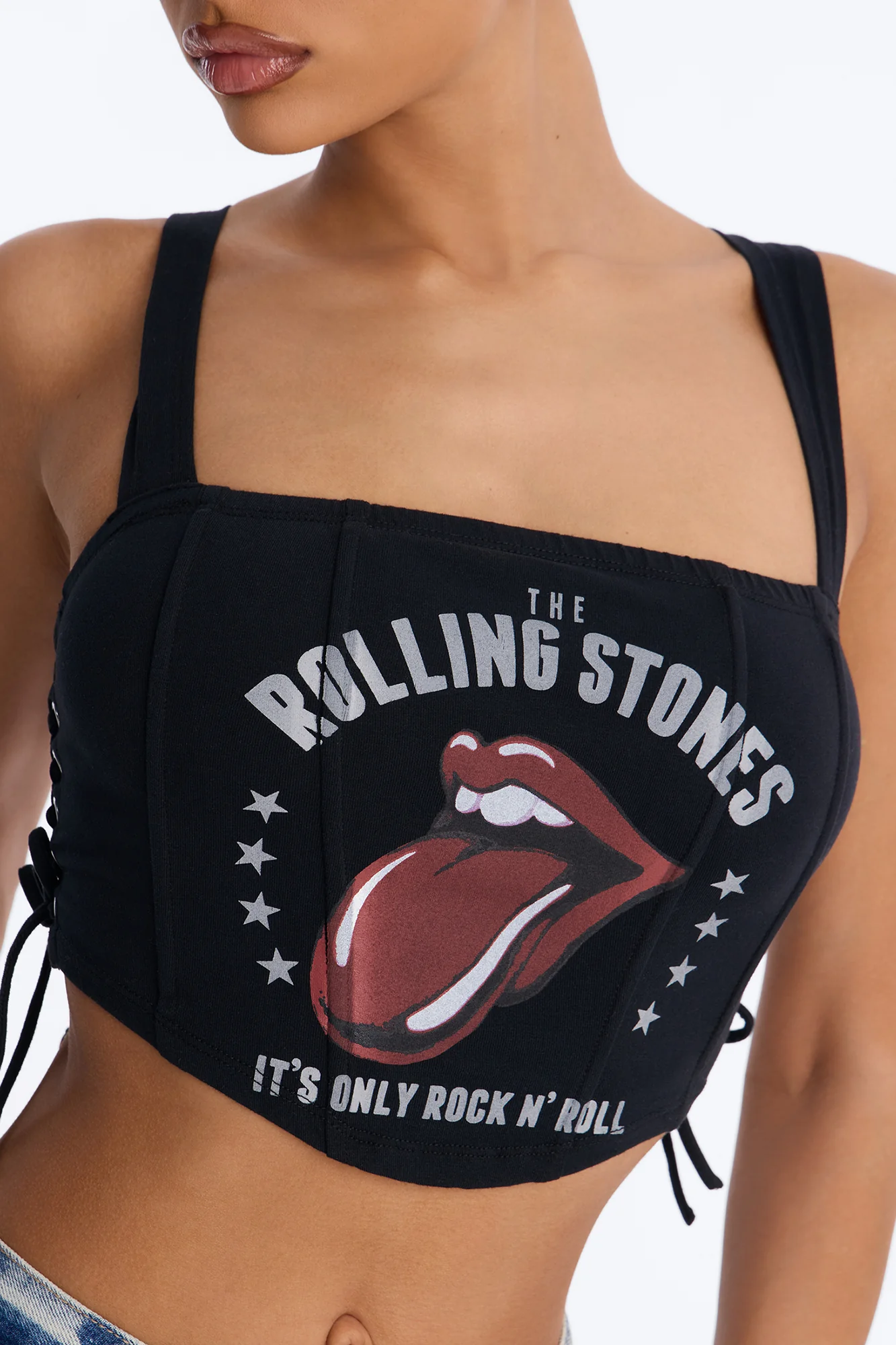 The Rolling Stones Corset Tank - Black - Image 2