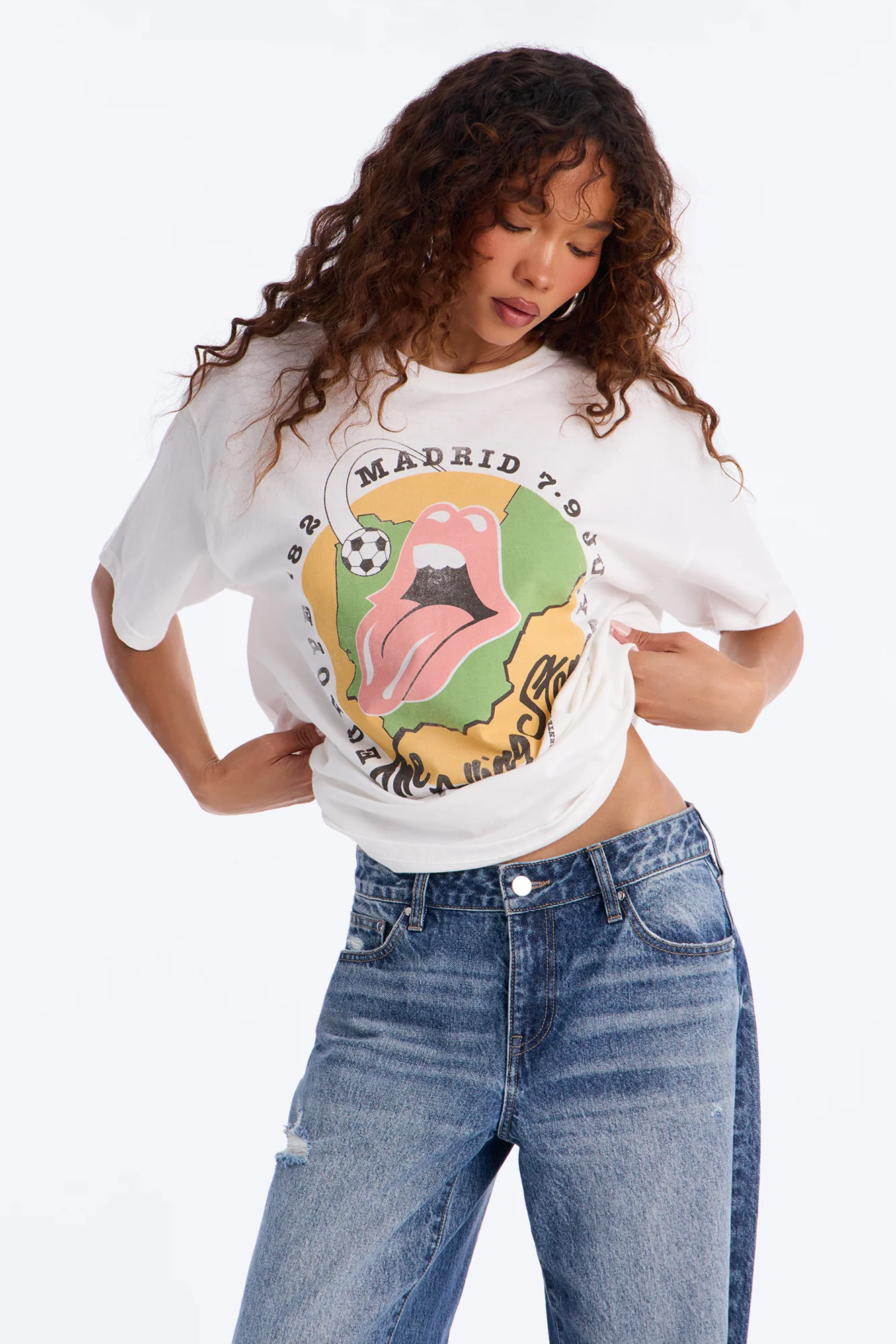 The Rolling Stones Soccer Tee - White