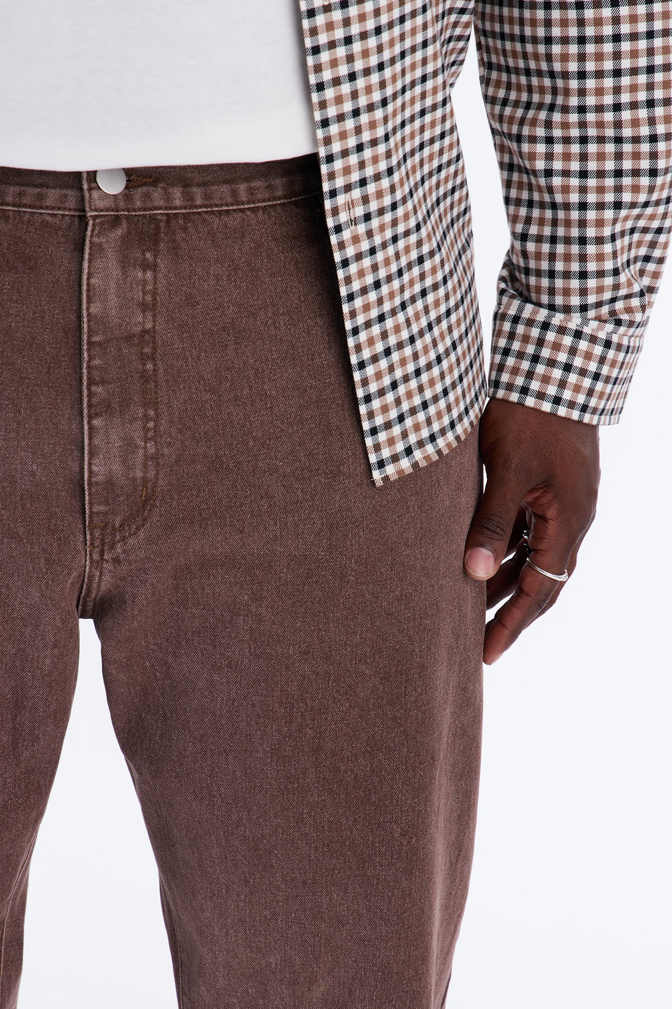 The Staple Relaxed Jean - Brown - Image 8