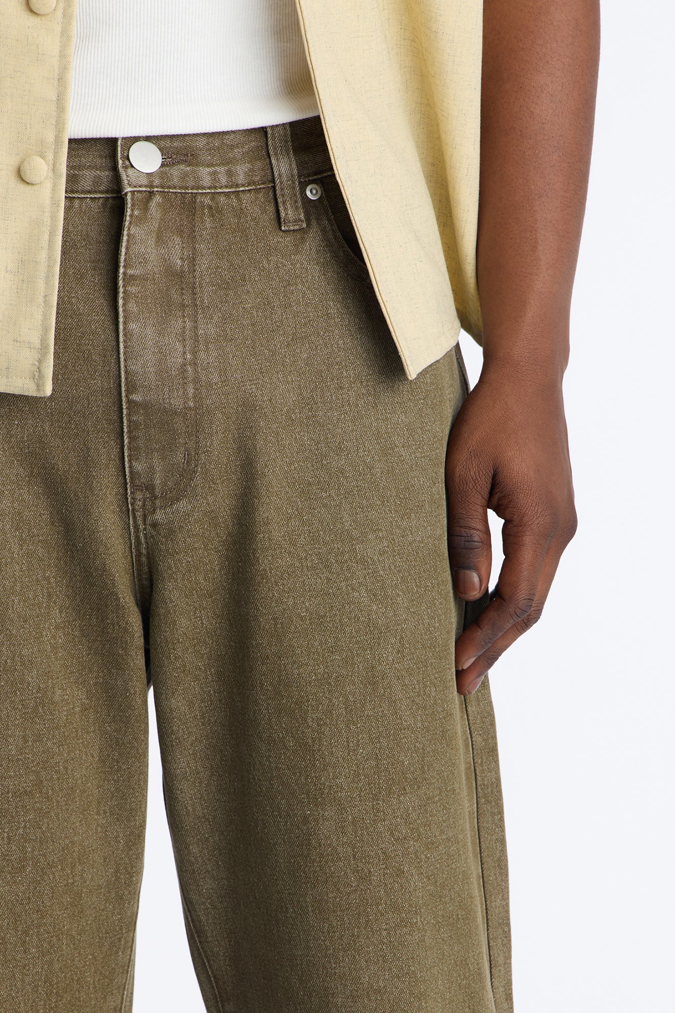 The Staple Relaxed Jean - Olive - Image 3