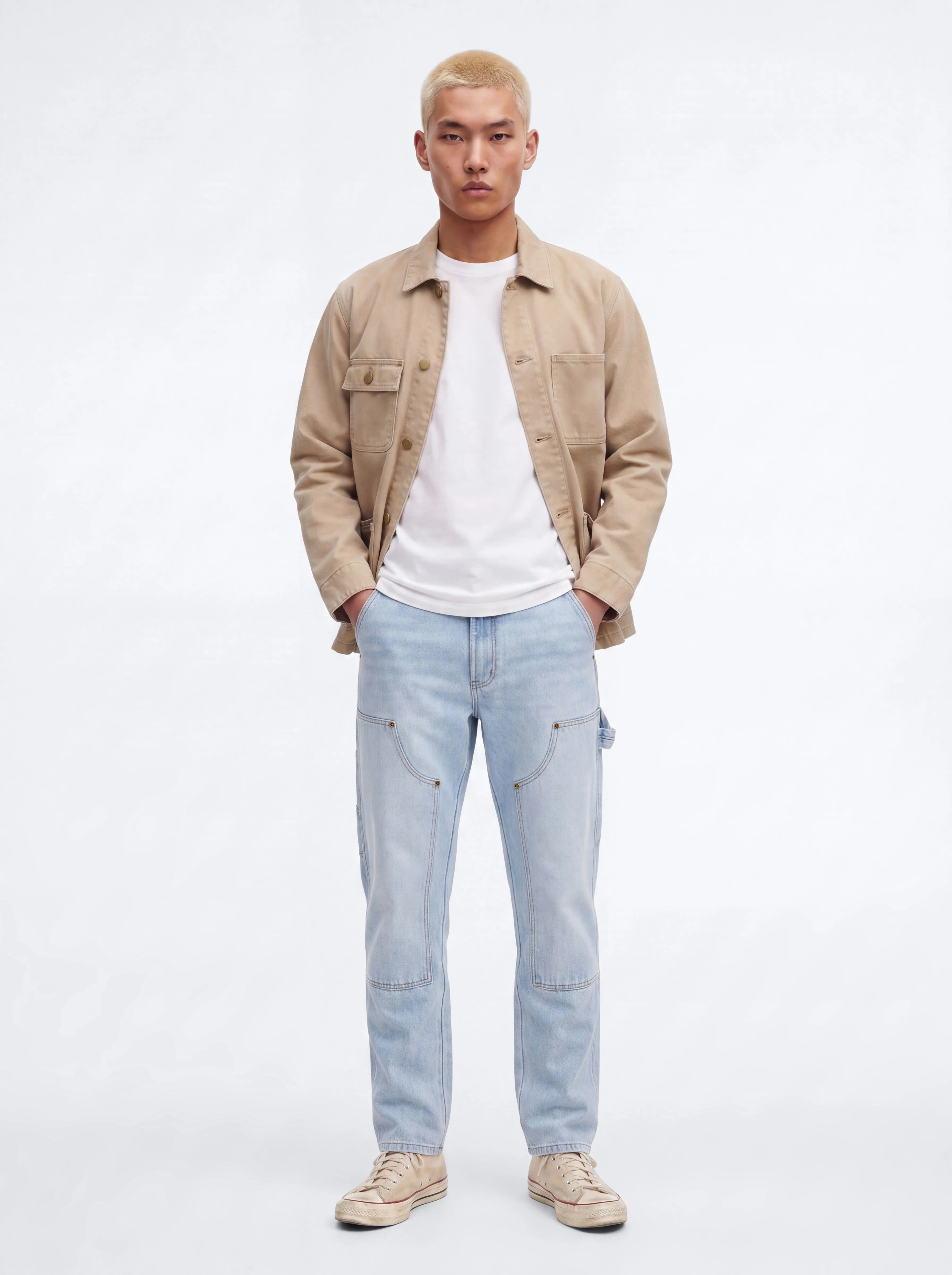 The Staple Straight Carpenter Jean - Light Wash - Image 4