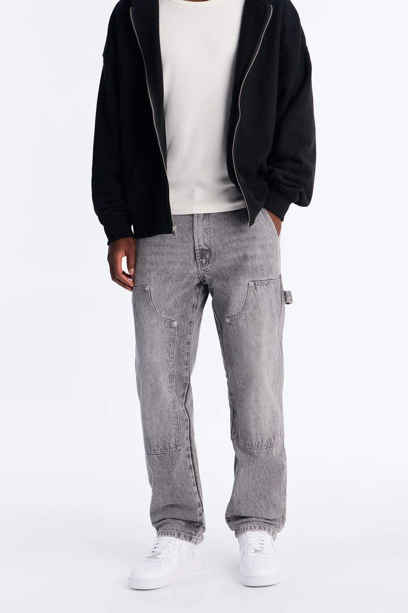 The Staple Straight Carpenter Jean - Washed Grey - Image 2