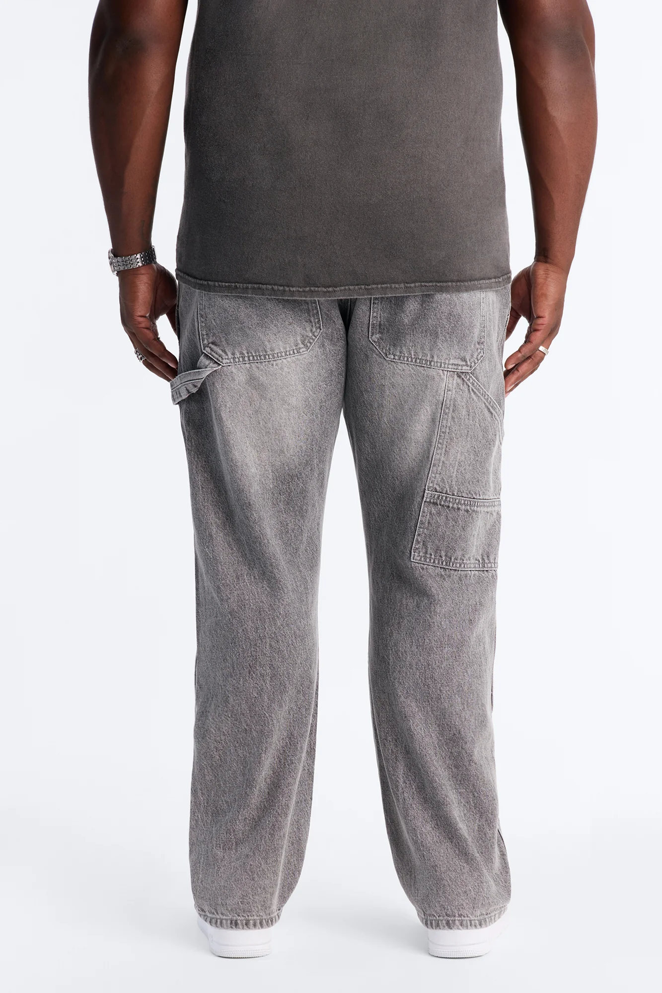 The Staple Straight Carpenter Jean - Washed Grey - Image 7