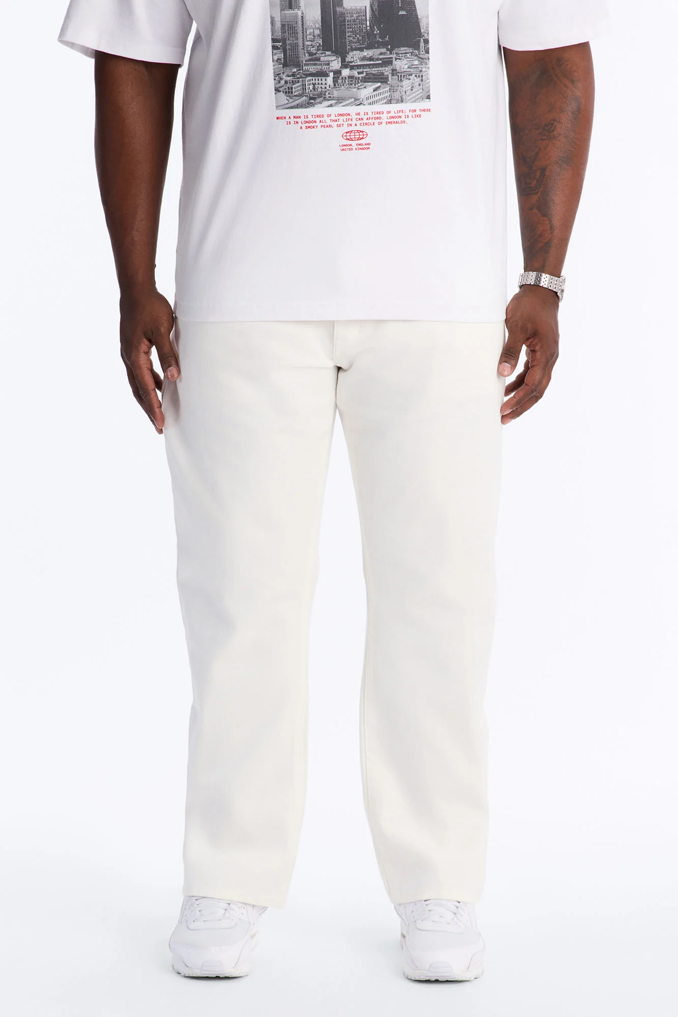 The Staple Straight Jean - White - Image 5