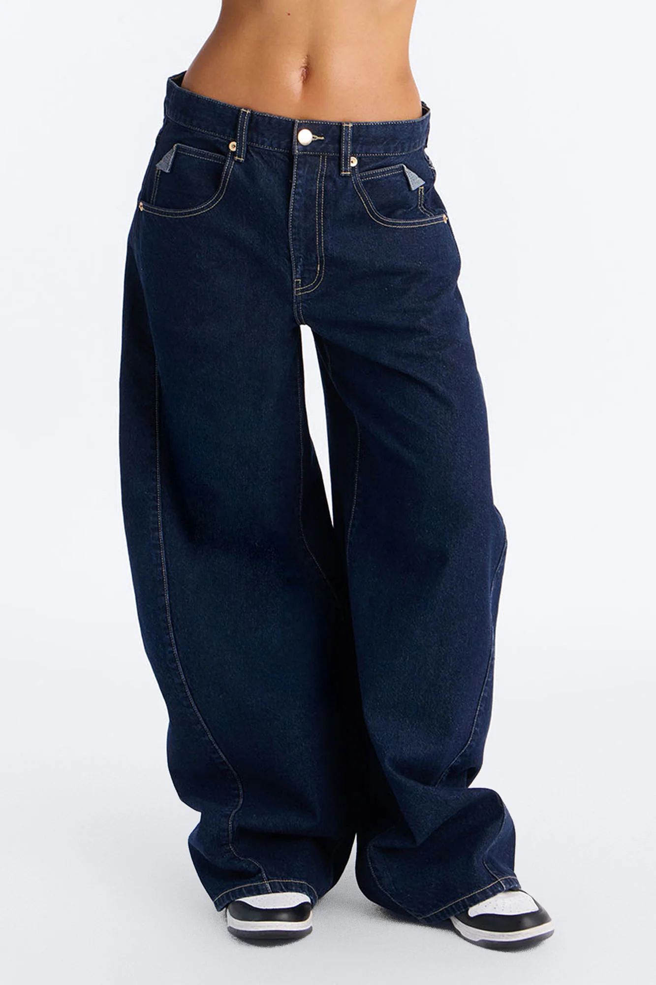 The Story Unfolds Baggy Jeans - Dark Denim