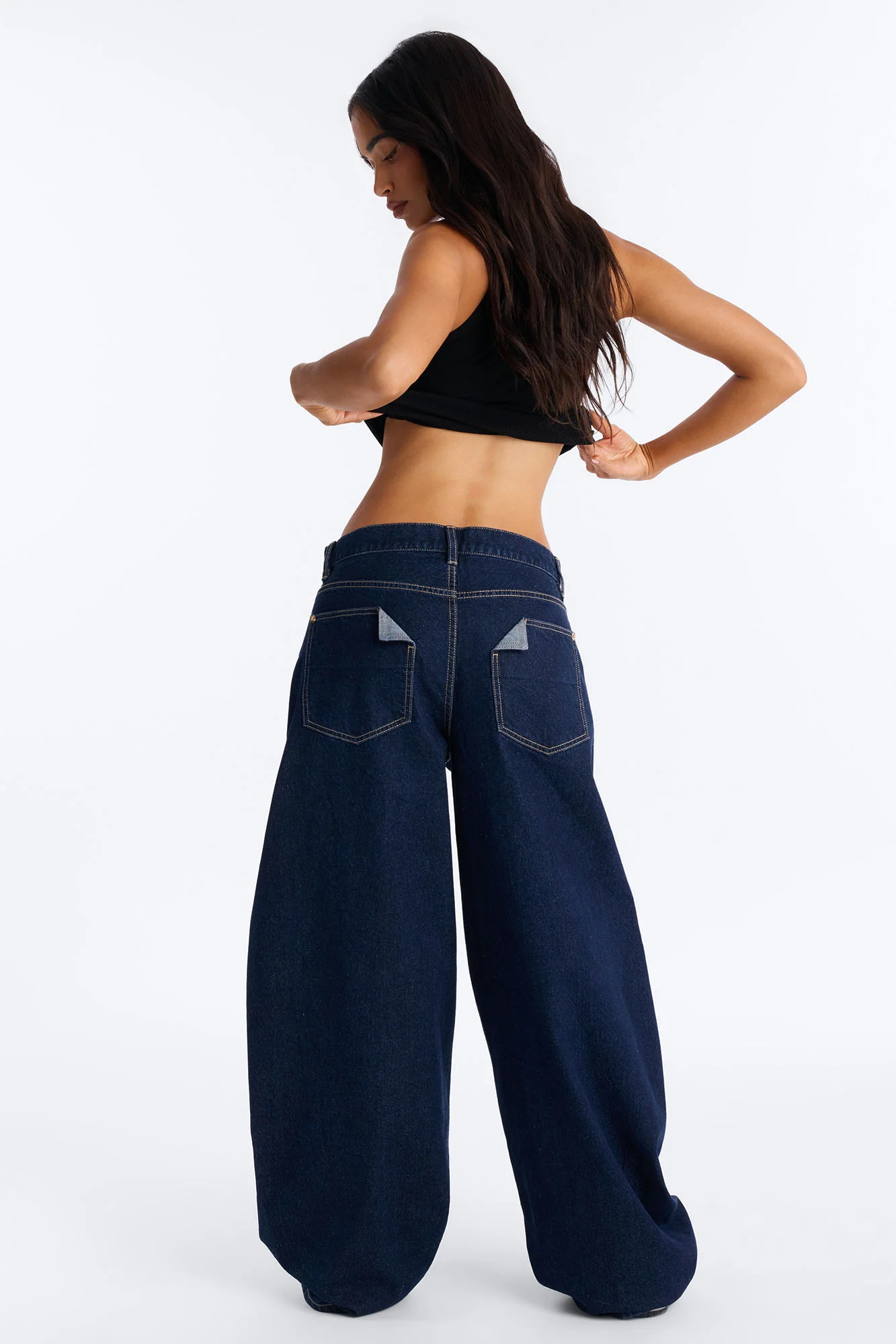 The Story Unfolds Baggy Jeans - Dark Denim - Image 2