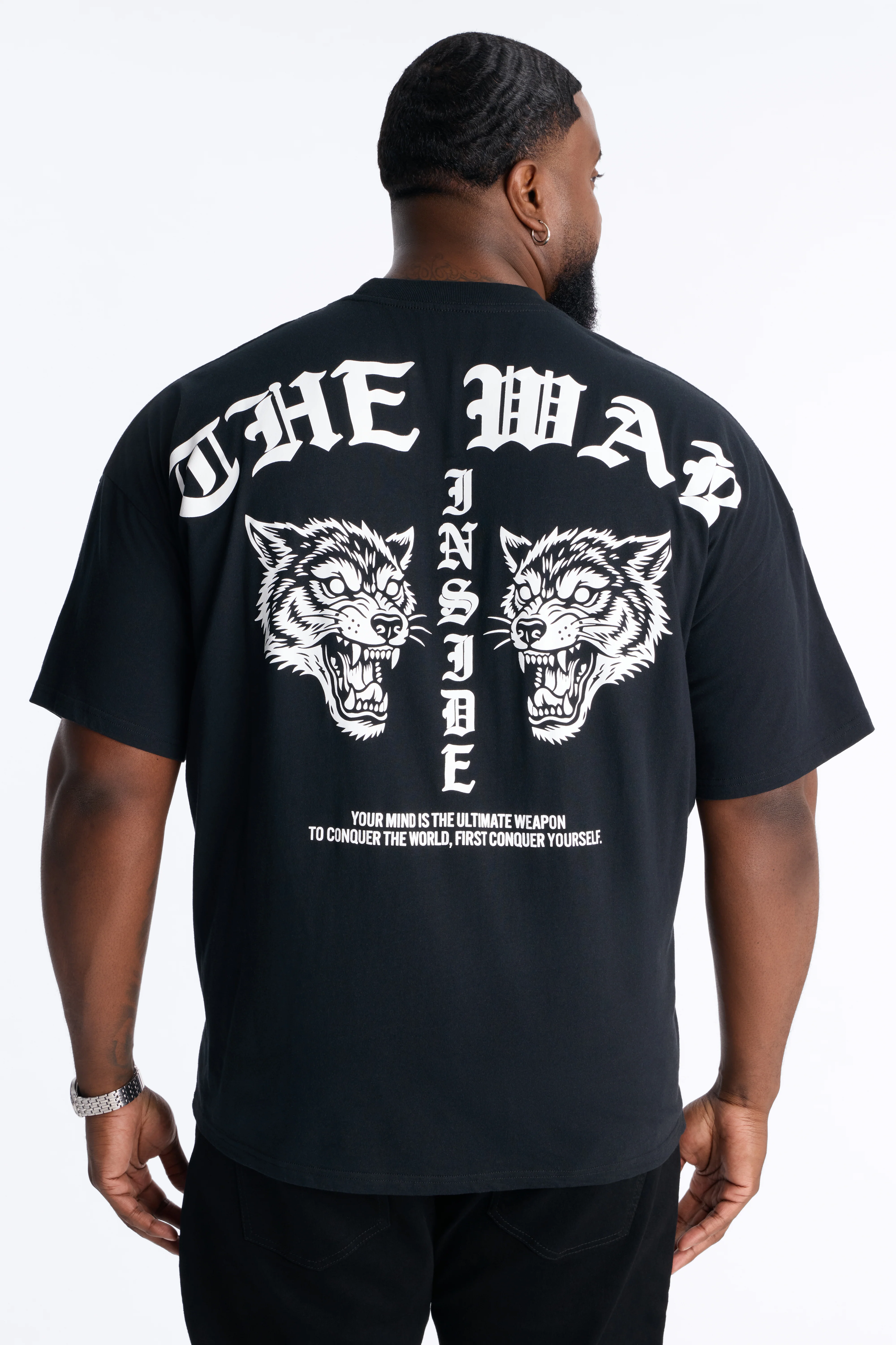 The War Inside Boxy Short Sleeve Tee - Black - Image 5
