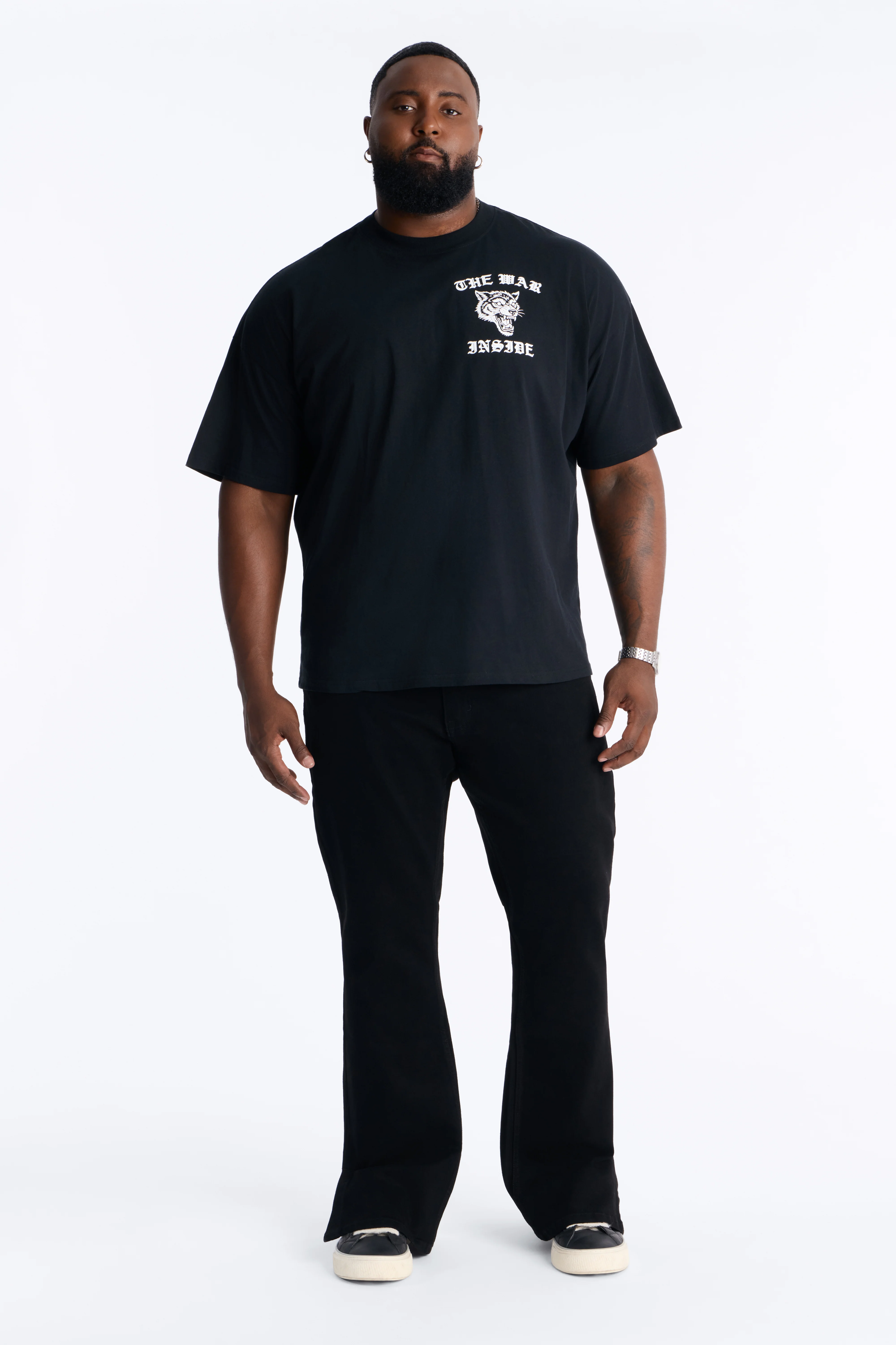 The War Inside Boxy Short Sleeve Tee - Black - Image 6
