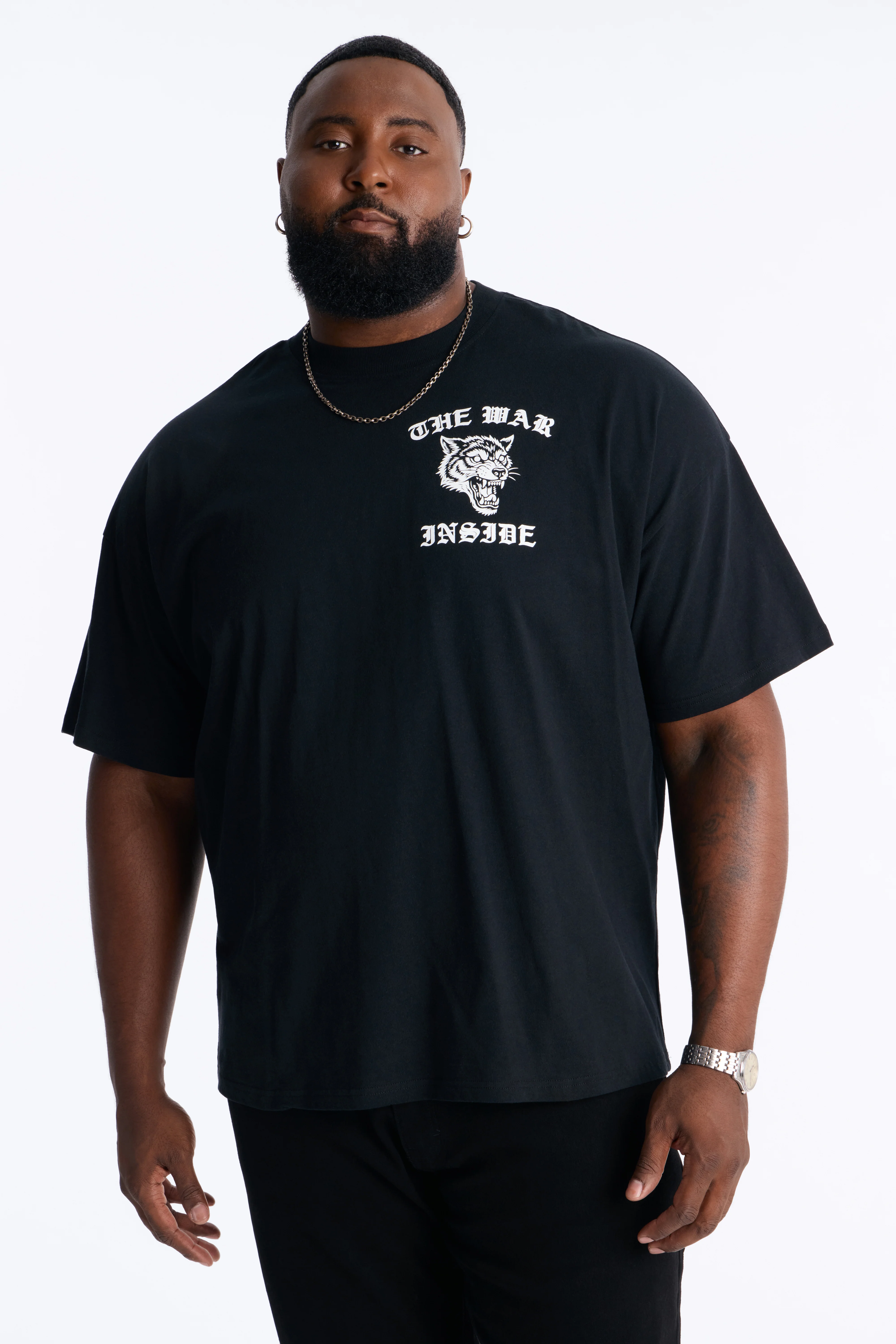The War Inside Boxy Short Sleeve Tee - Black - Image 7