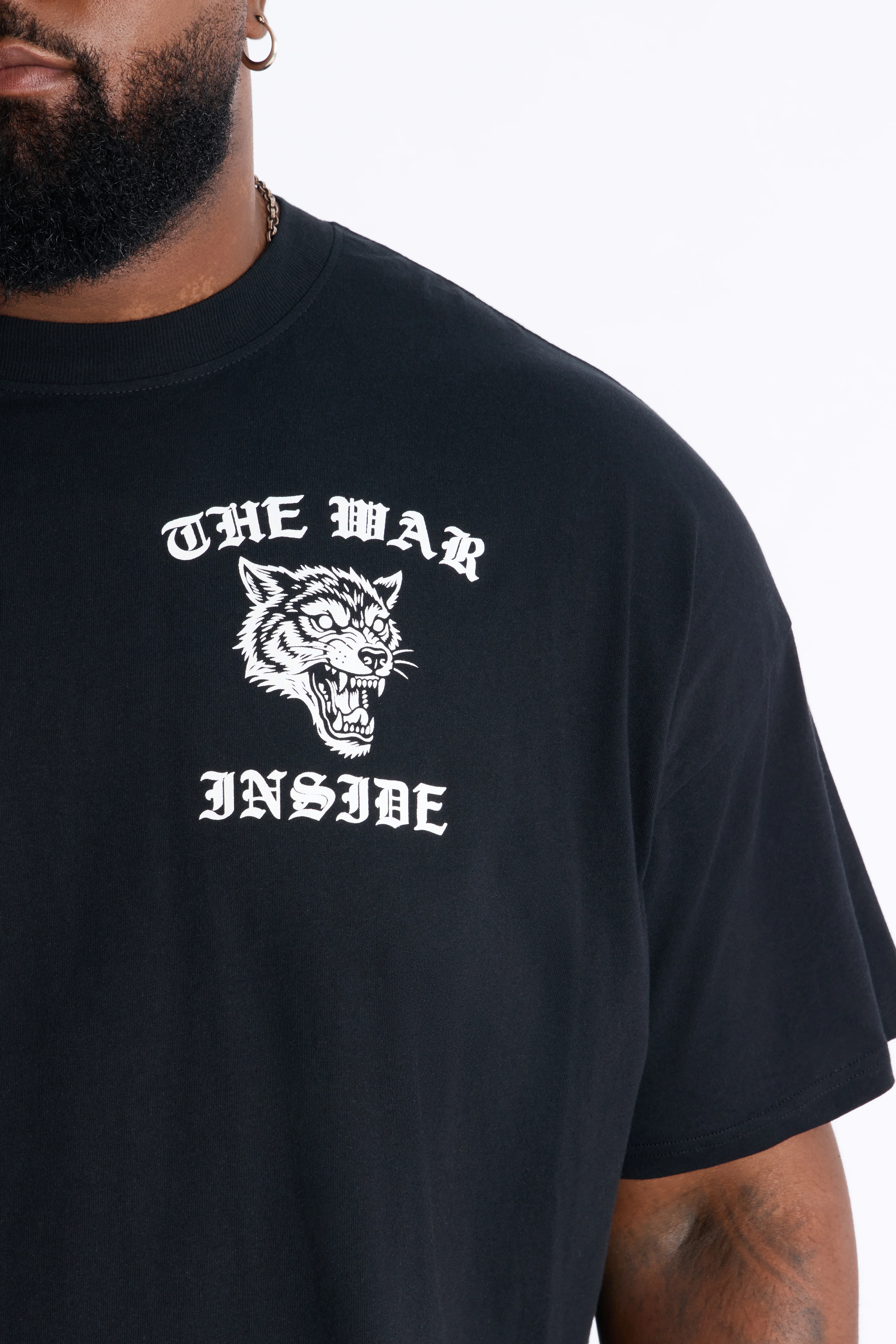 The War Inside Boxy Short Sleeve Tee - Black - Image 8