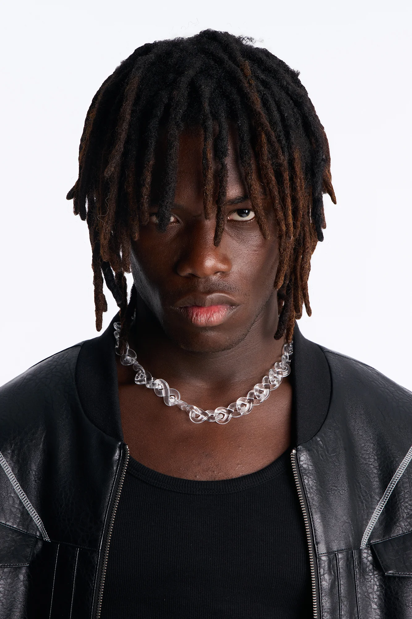 Thick Clear Infinity Chain Necklace - Clear - Image 2