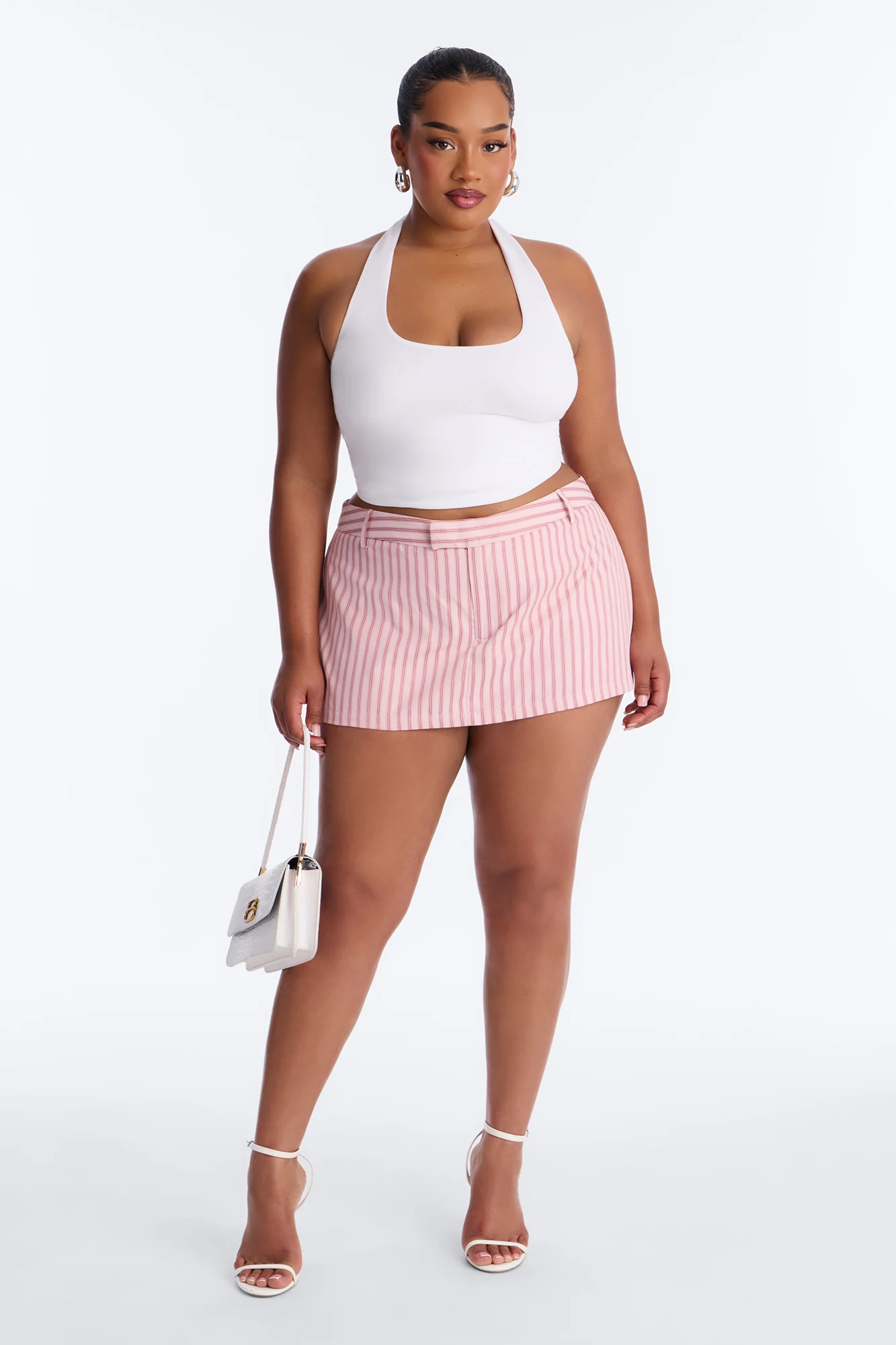Tillie Striped Low Rise Micro Mini Skort - Pink/combo - Image 3