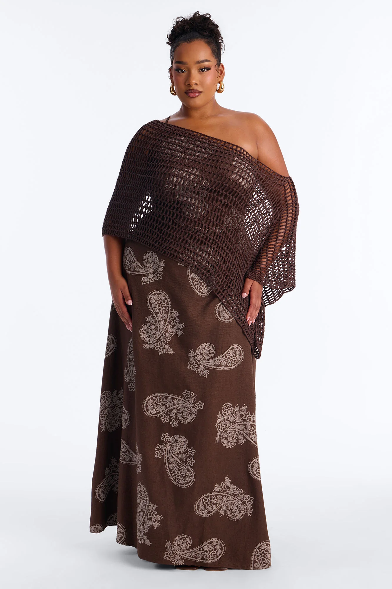 Time For A Stroll Maxi Dress Set - Brown - Image 5