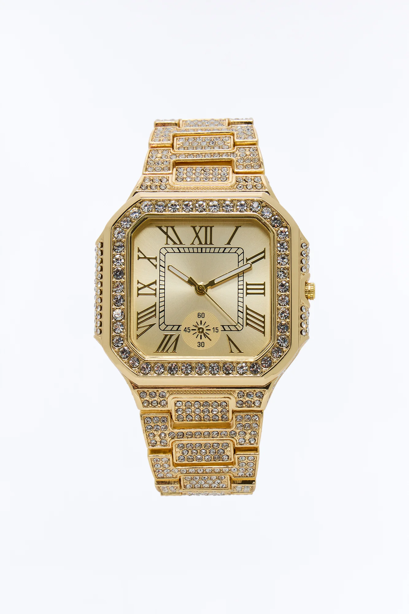 Time Immortal Iced Watch - Gold/Gold - Image 3