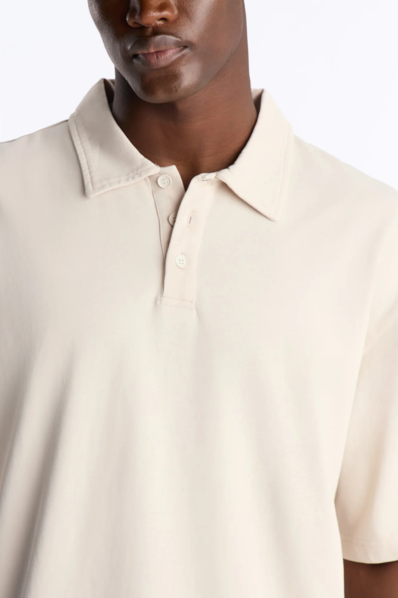 Timeless Short Sleeve Polo - Cream - Image 4