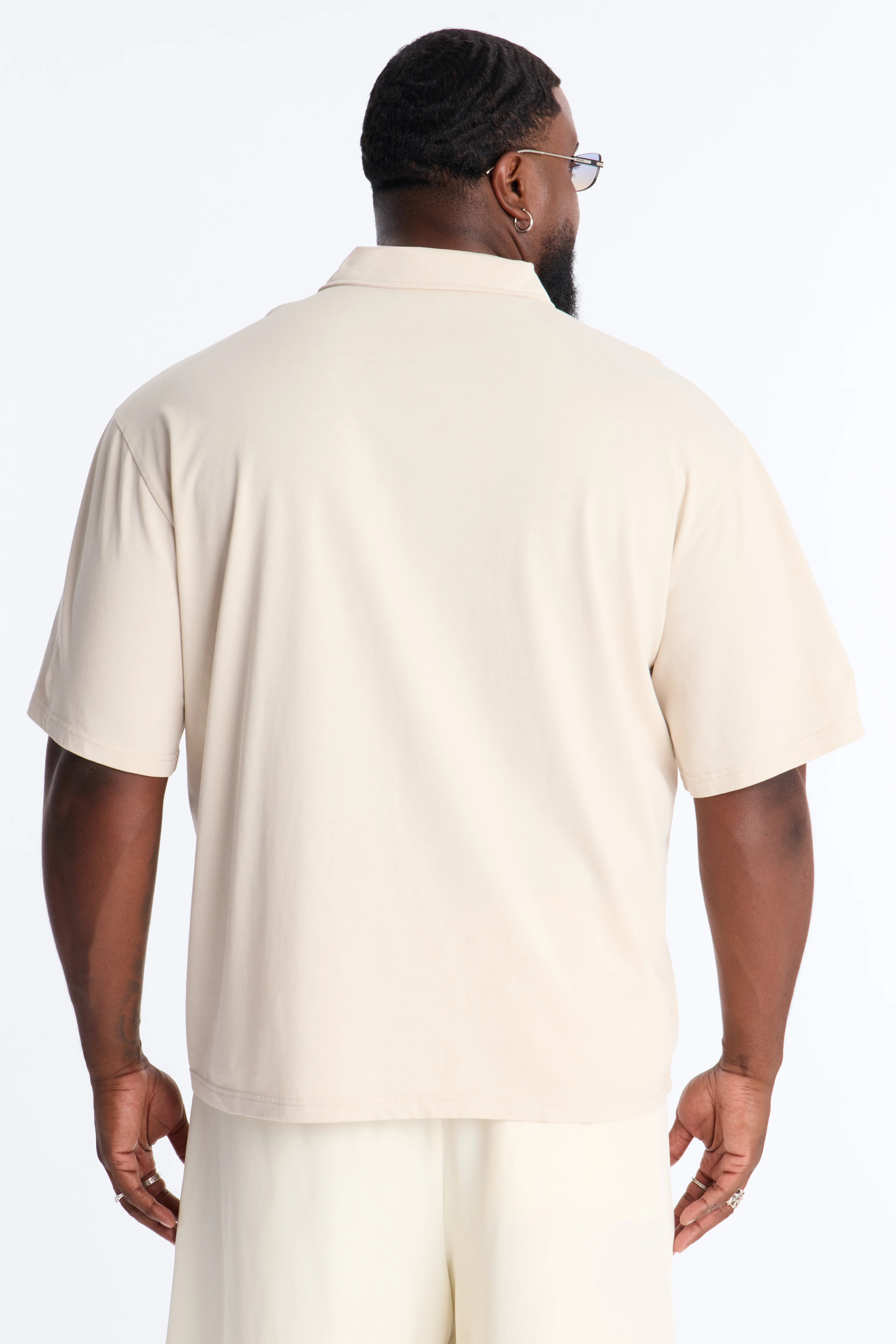 Timeless Short Sleeve Polo - Cream - Image 7