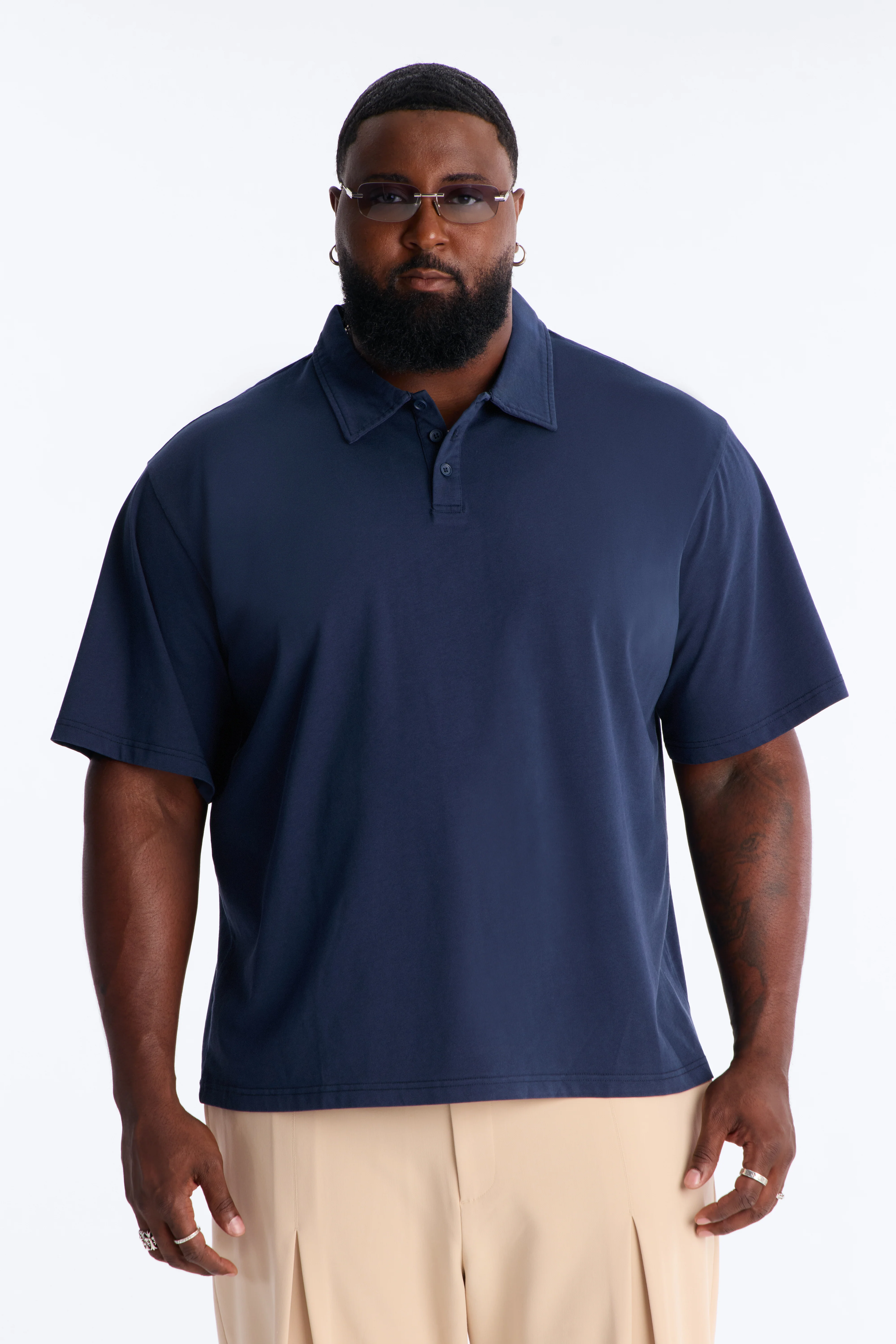 Timeless Short Sleeve Polo - Navy - Image 5