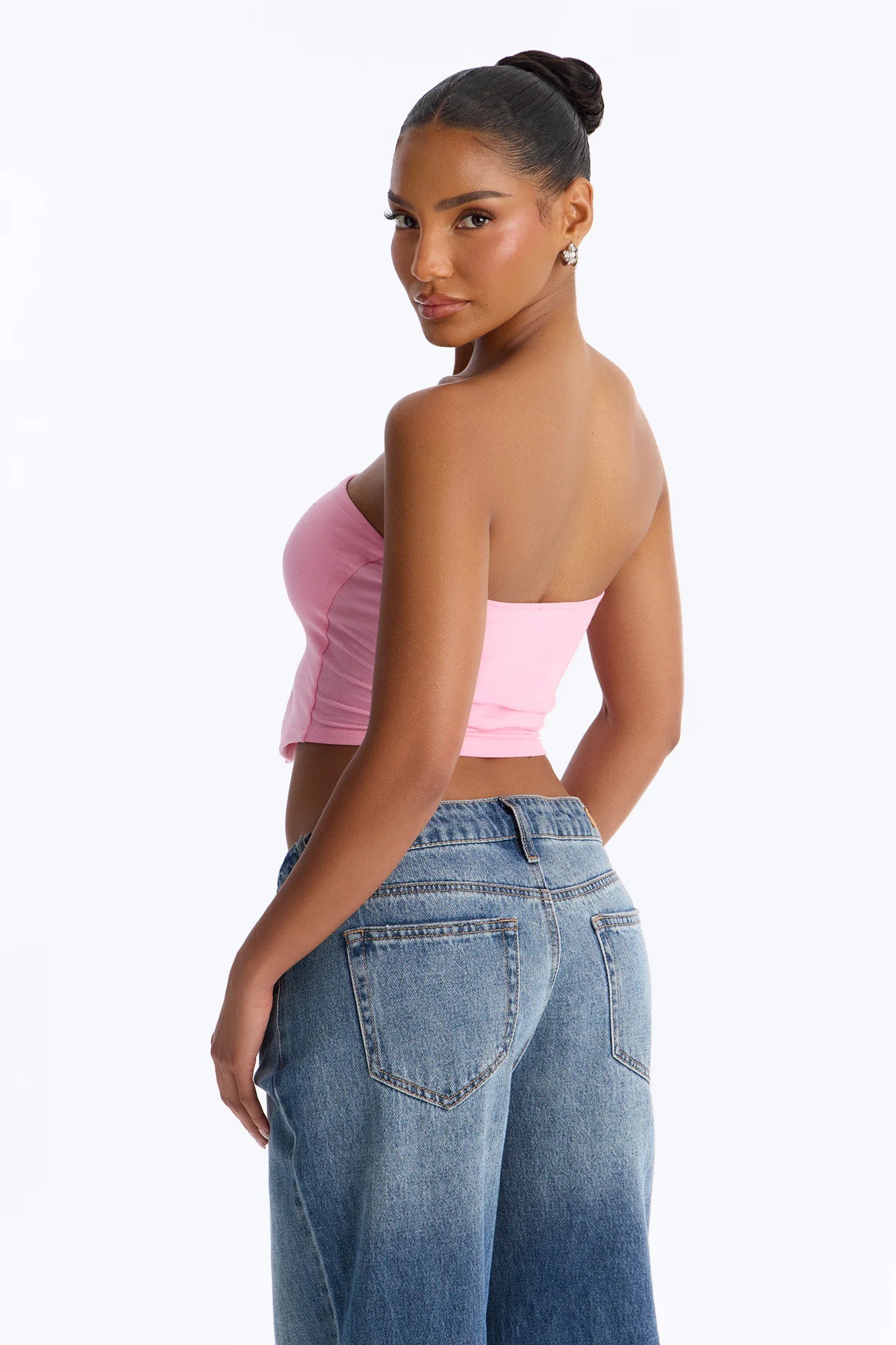 Too Pretty For A Job Tube Top - Pink - Image 5
