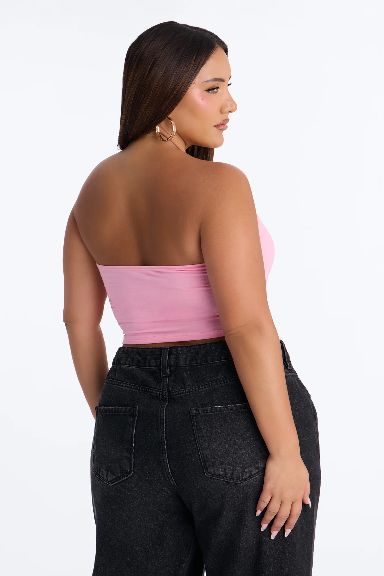 Too Pretty For A Job Tube Top - Pink - Image 8