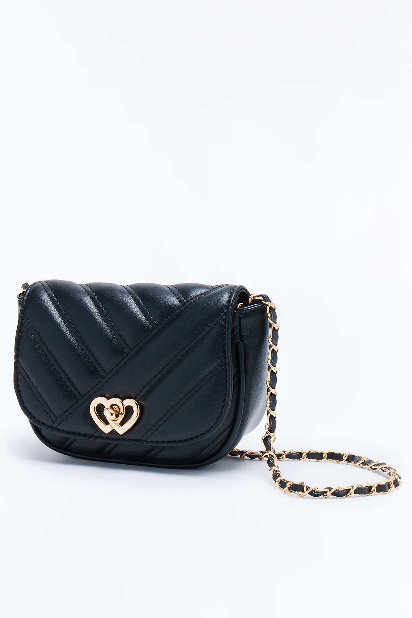 Top Priority Faux Leather Crossbody Bag - Black - Image 3