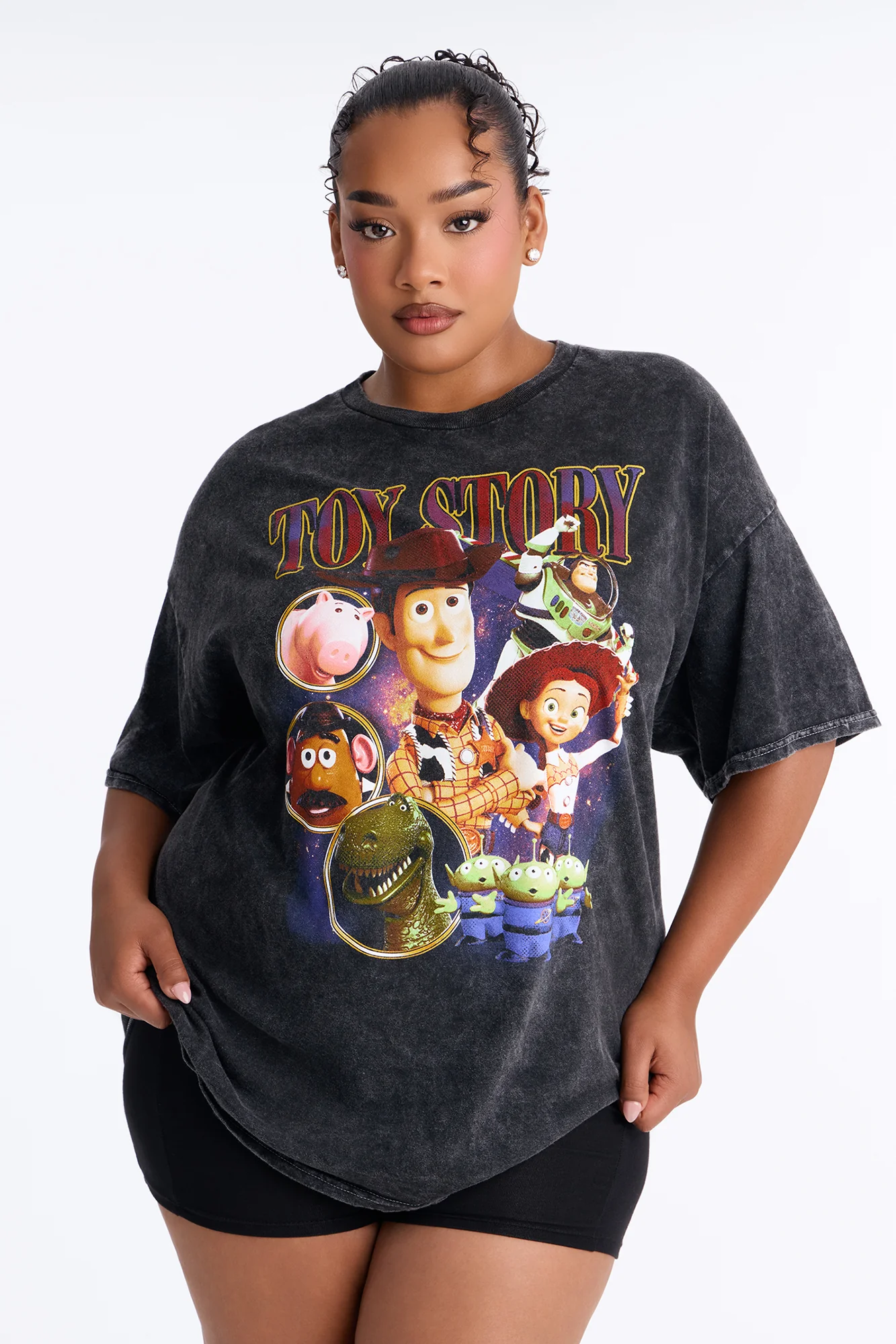 Toy Story Throwback Washed Tee - Black Wash - Image 4