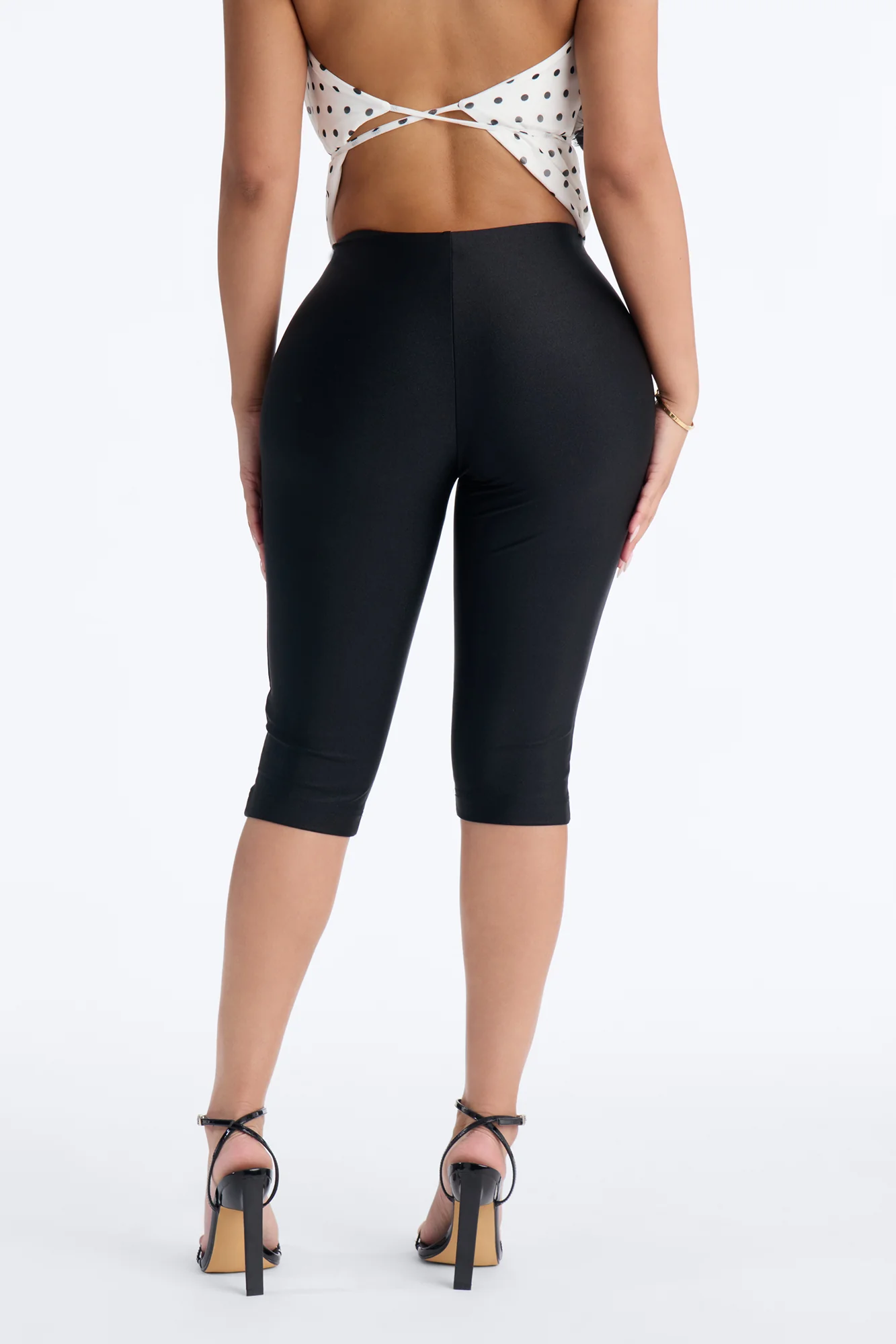 Tricot Low Rise Clean Waistband Pedal Pusher - Black - Image 4
