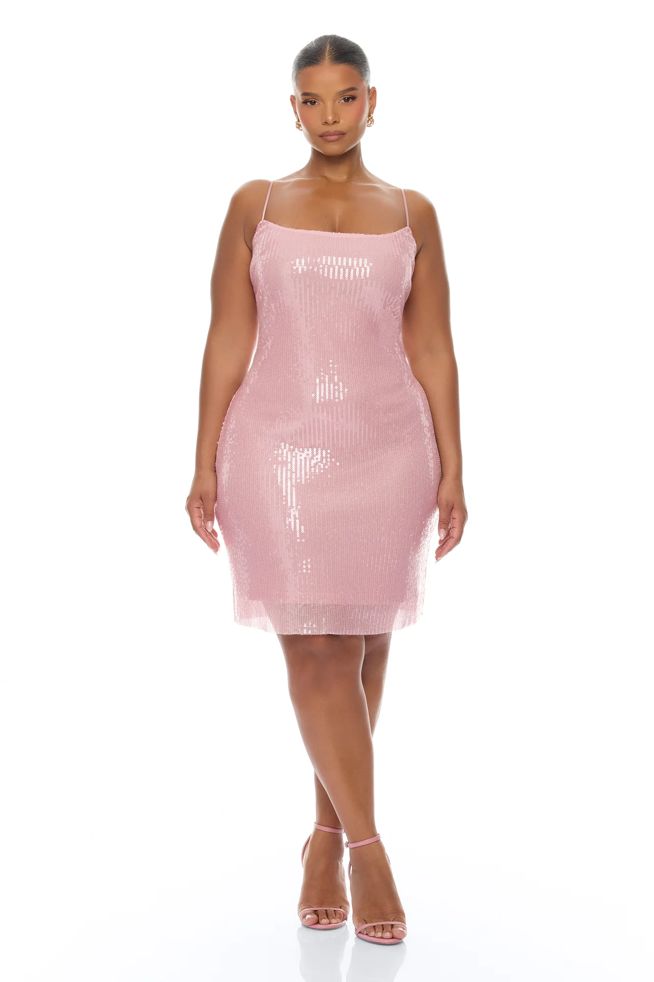Trina Sequin Mini Dress - Pink - Image 5