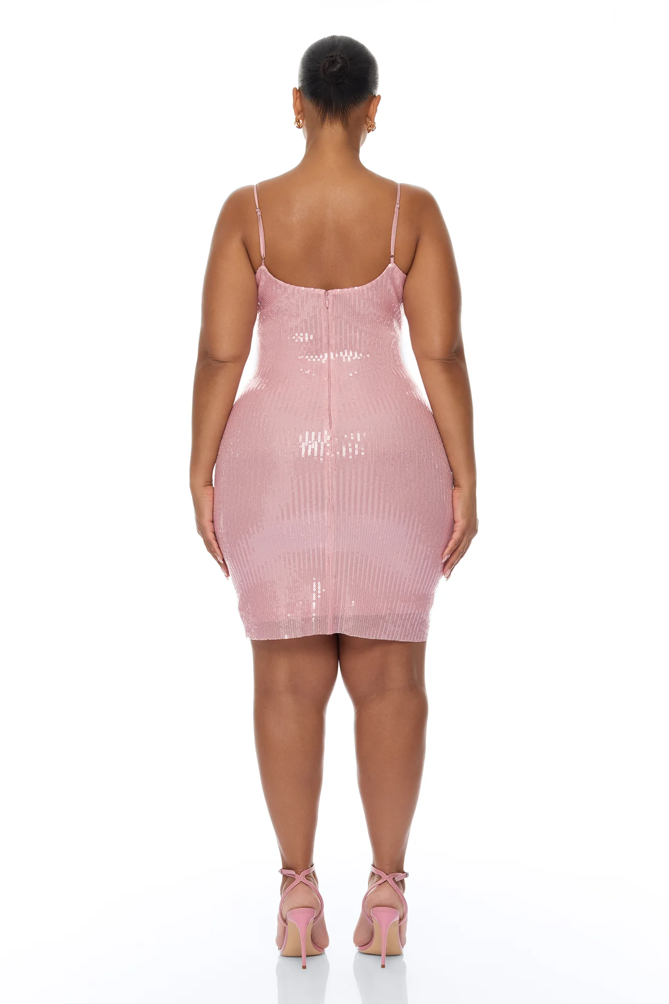 Trina Sequin Mini Dress - Pink - Image 8