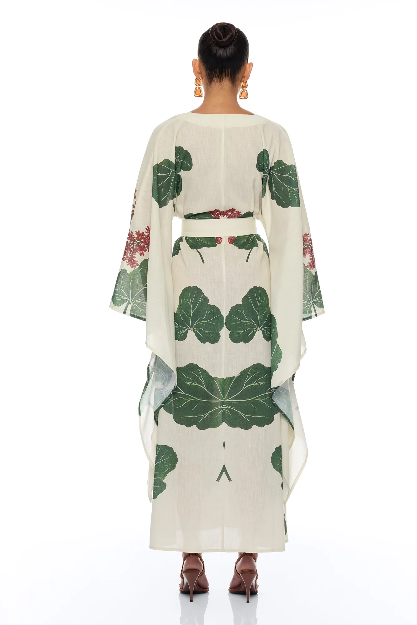 Tropic Getaway Linen Kimono - Ivory/combo - Image 5