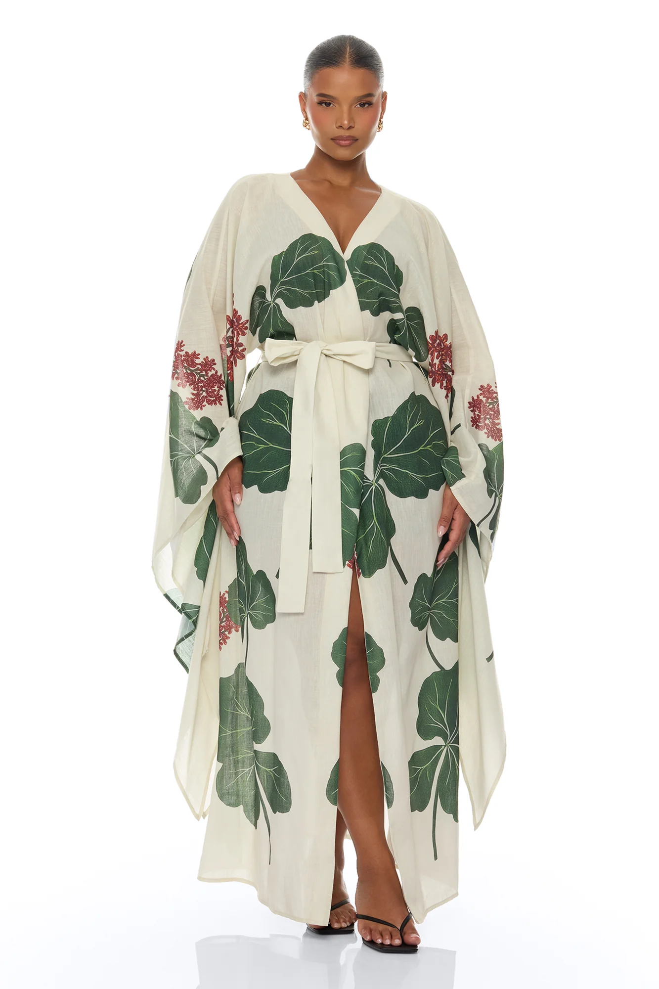 Tropic Getaway Linen Kimono - Ivory/combo - Image 6