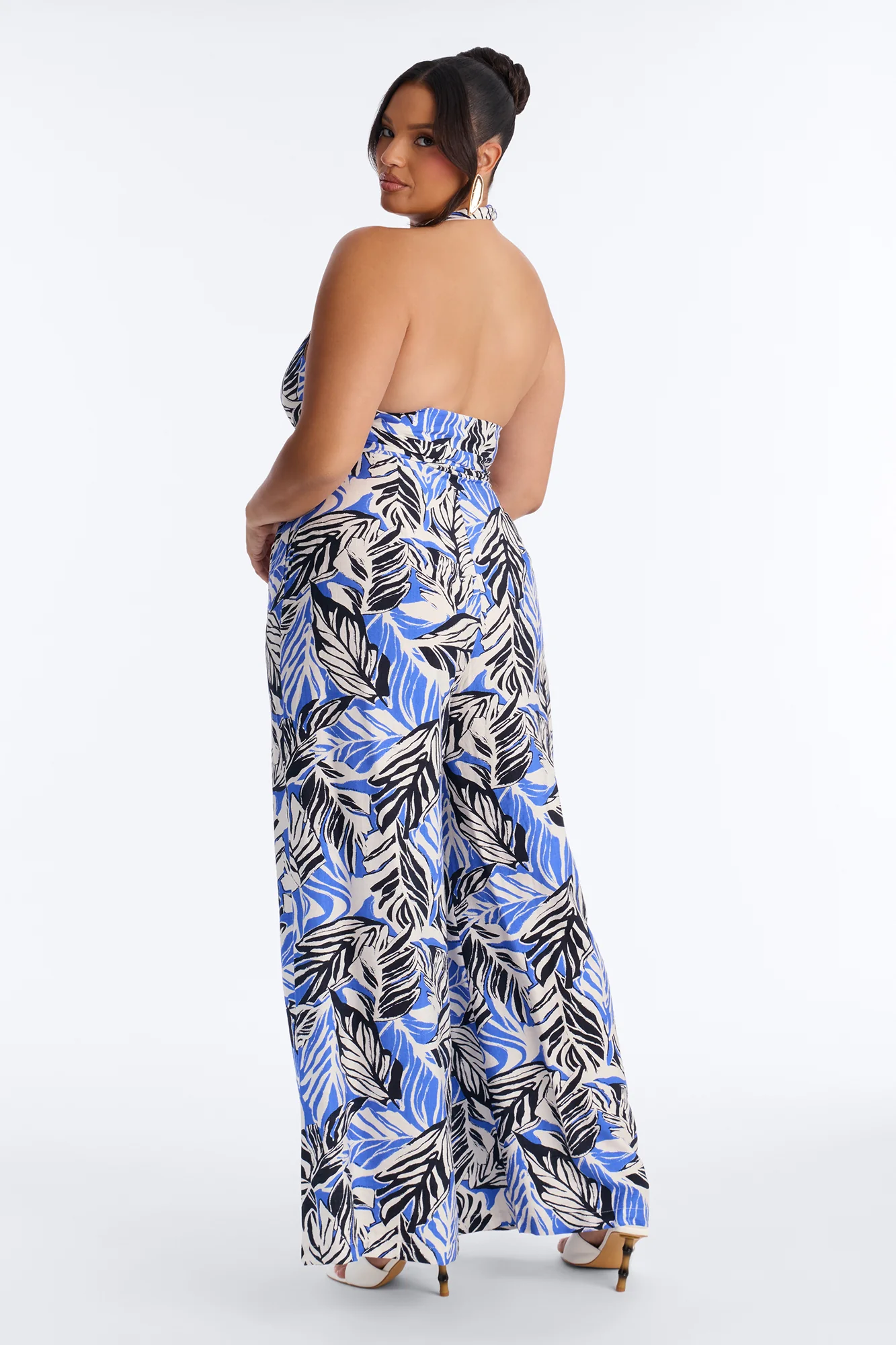 Tropic Haze Halter Jumpsuit - Blue/combo - Image 6