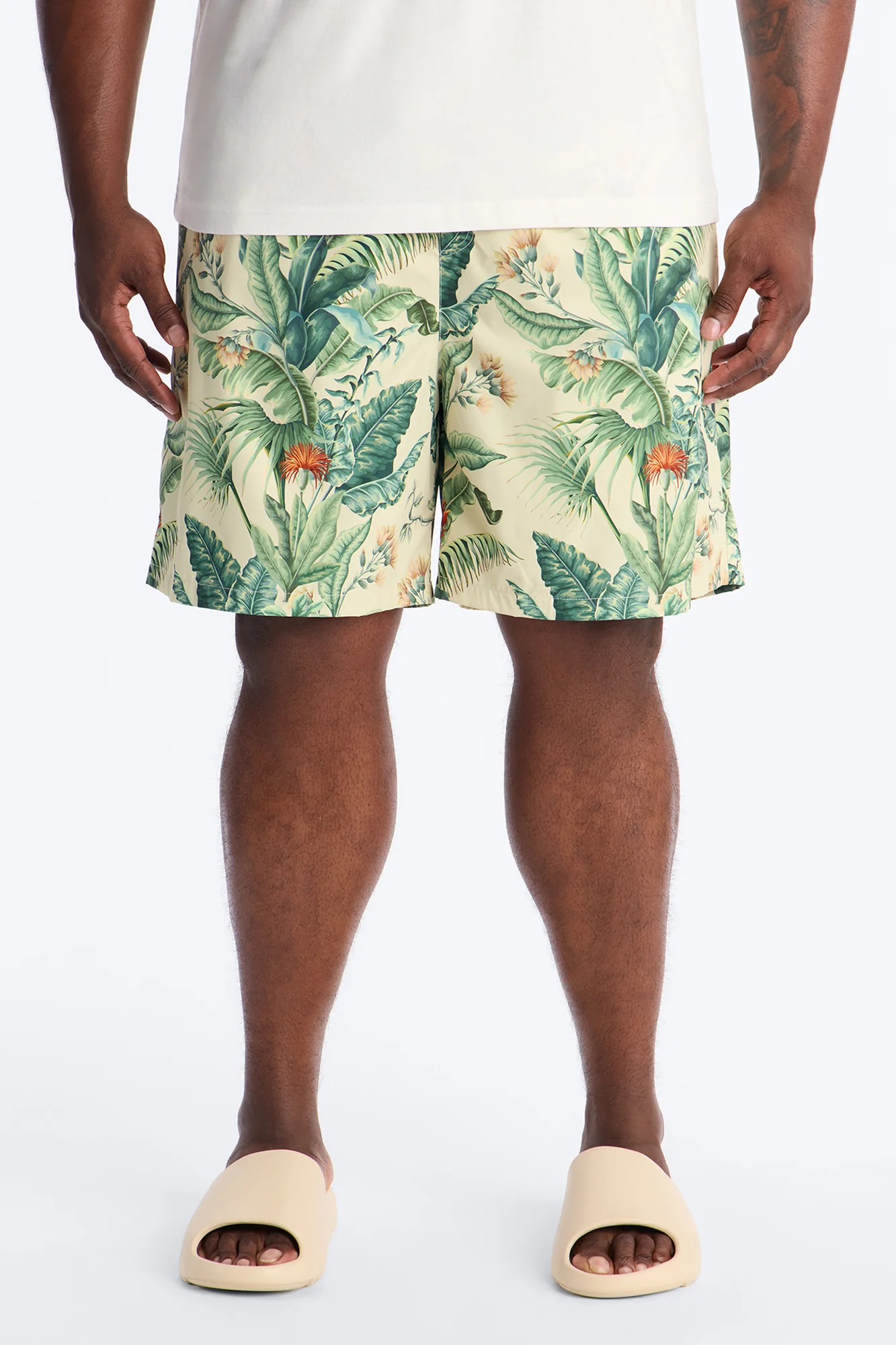 Tropical Cabana Swim Trunk 7″ - Green - Image 5
