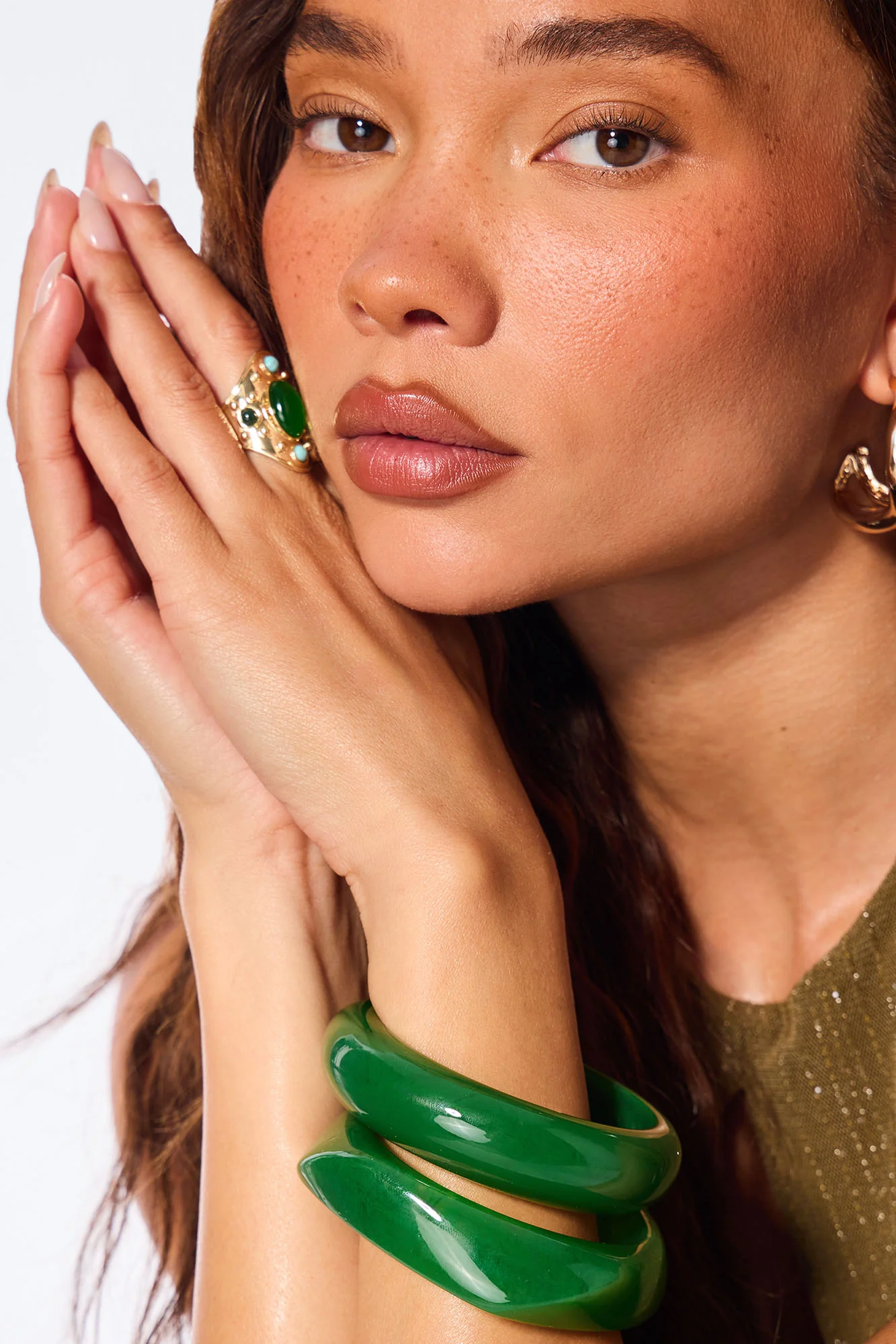 Tropical Forecast 2 Piece Bracelet Set - Green - Image 2