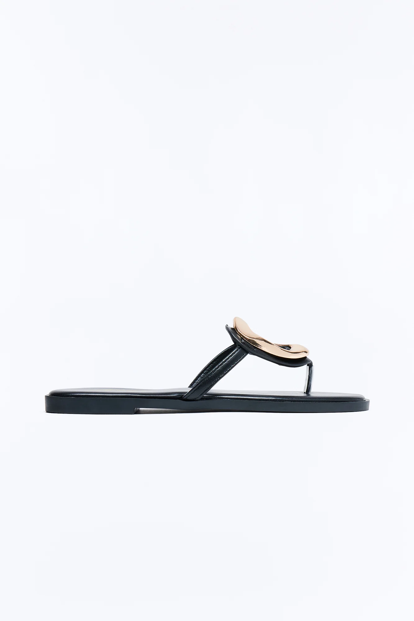 Tropical Oasis Hardware Flip Flops - Black - Image 3