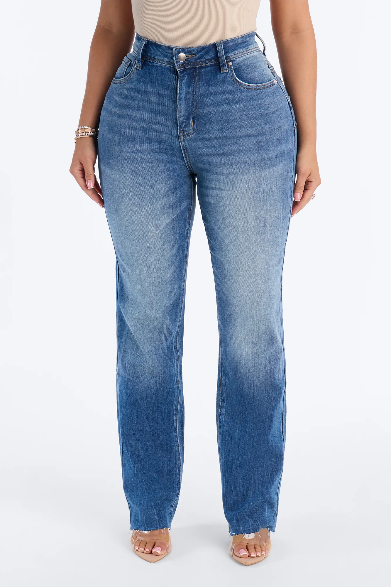 Truly Iconic Curvy Stretch Straight Leg Jeans - Dark Wash - Image 2