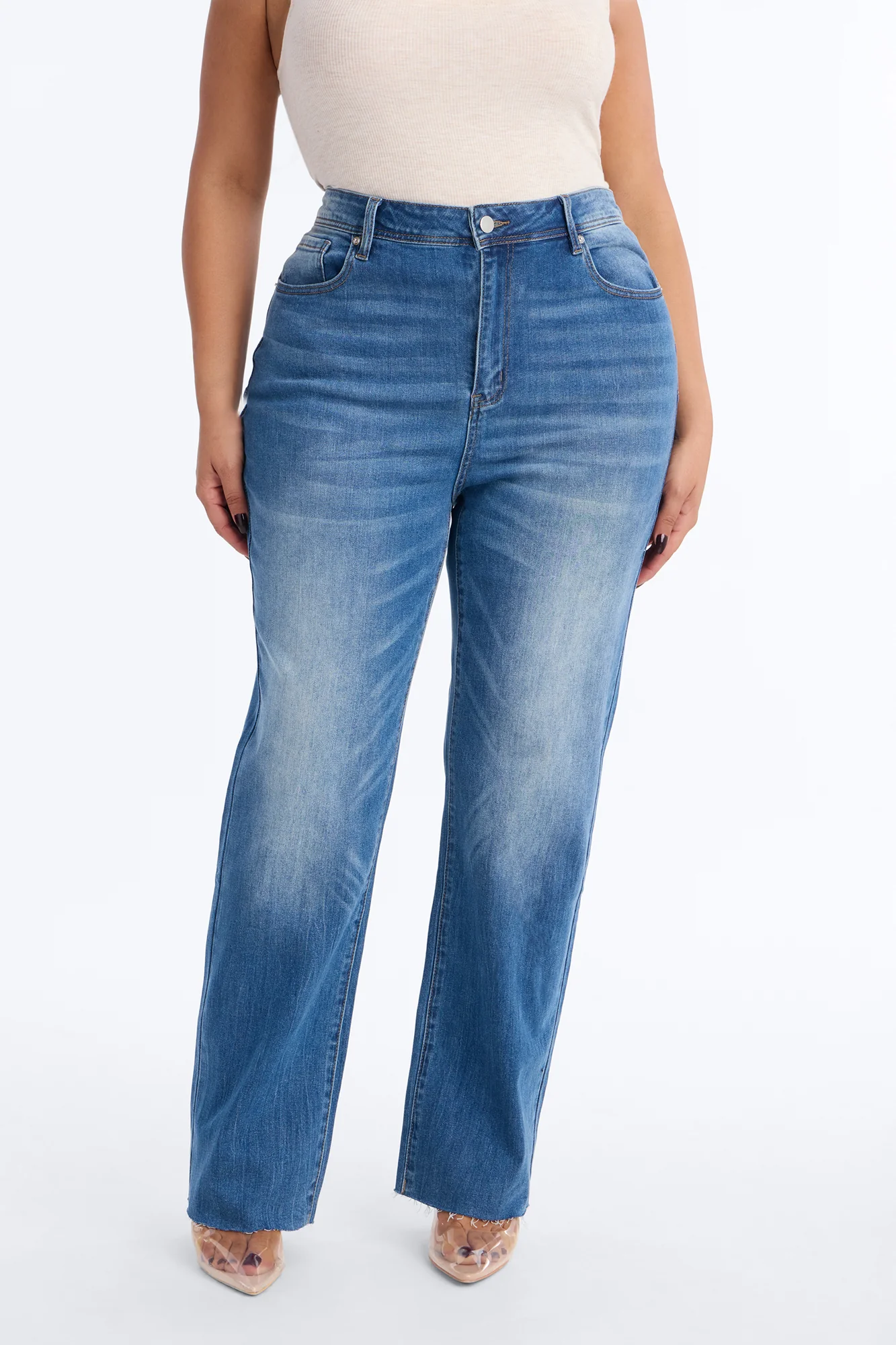 Truly Iconic Curvy Stretch Straight Leg Jeans - Dark Wash - Image 7