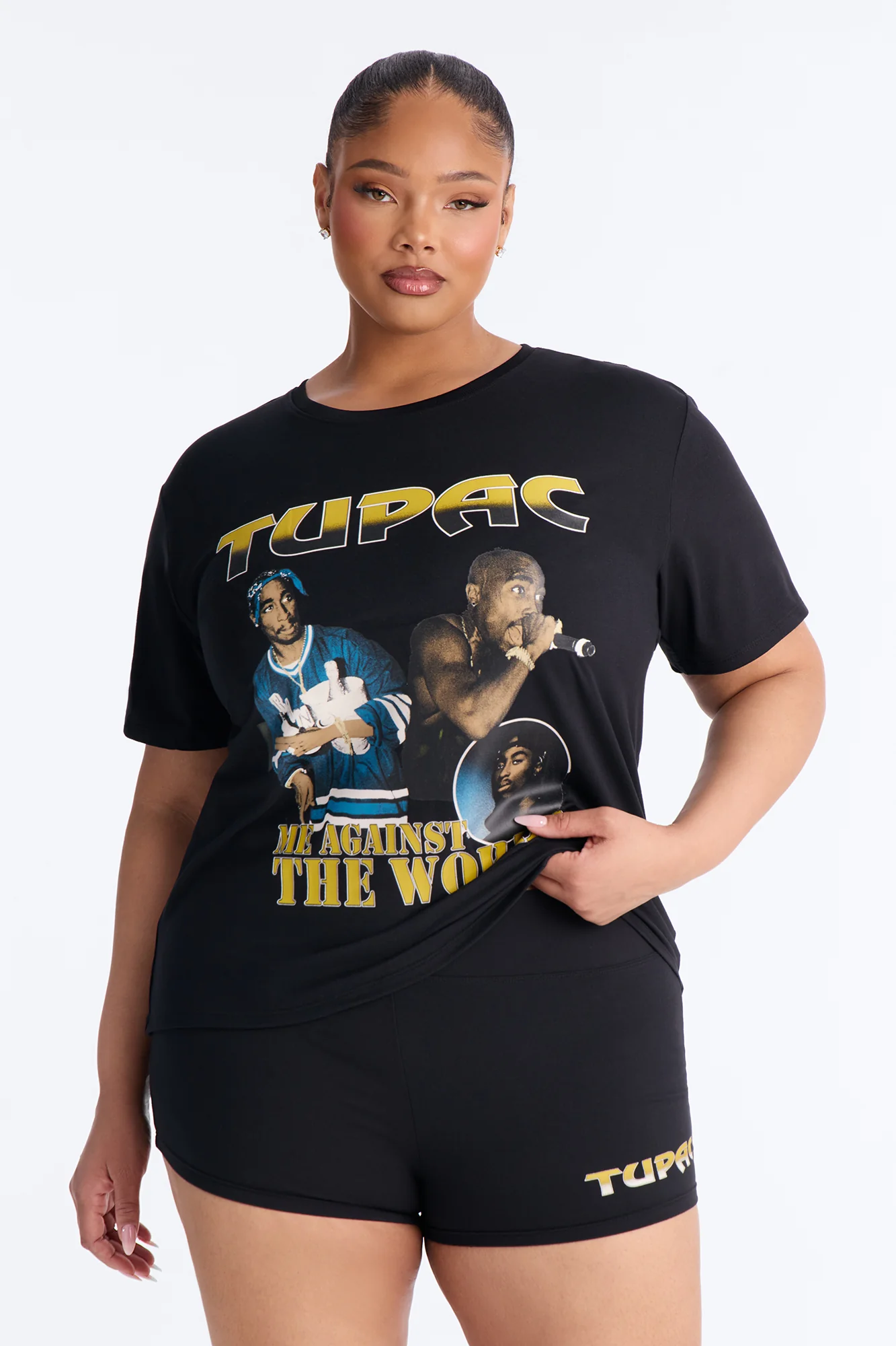 Tupac Me Against The World PJ Short Set - Black/combo - Image 4